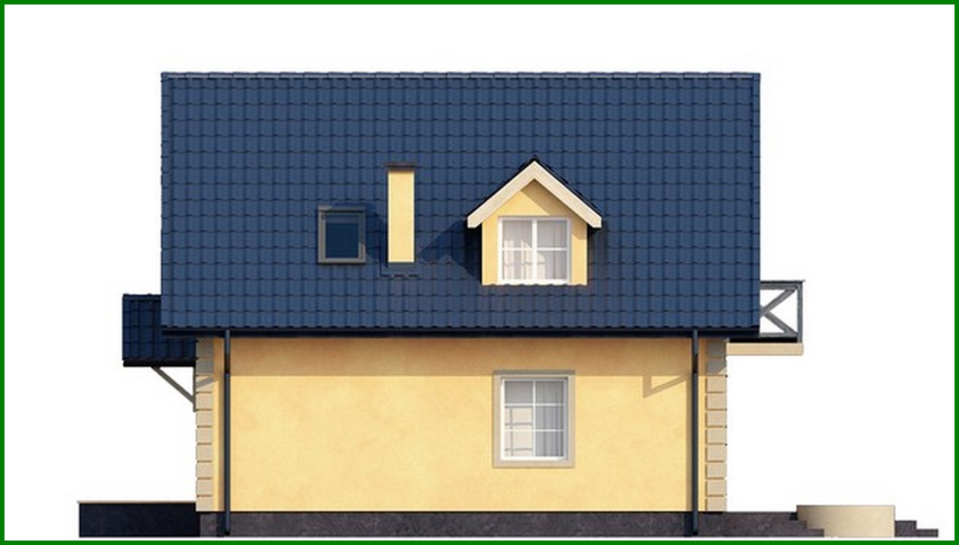 Galería de visualizaciones - Proyecto de una casa con loft de estilo tradicional