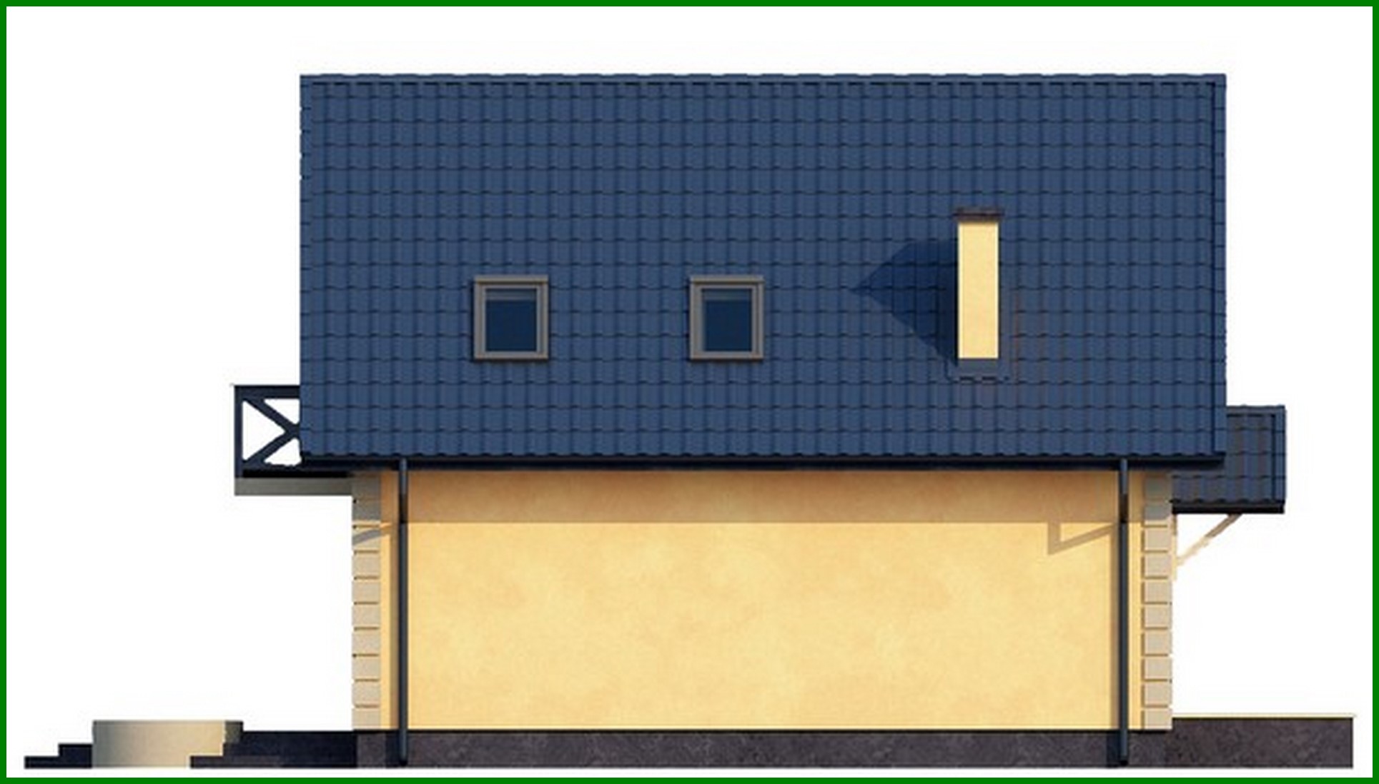 Galería de visualizaciones - Proyecto de una casa con loft de estilo tradicional