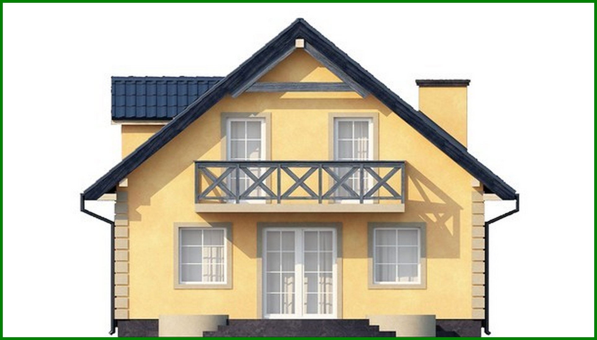 Galería de visualizaciones - Proyecto de una casa con loft de estilo tradicional