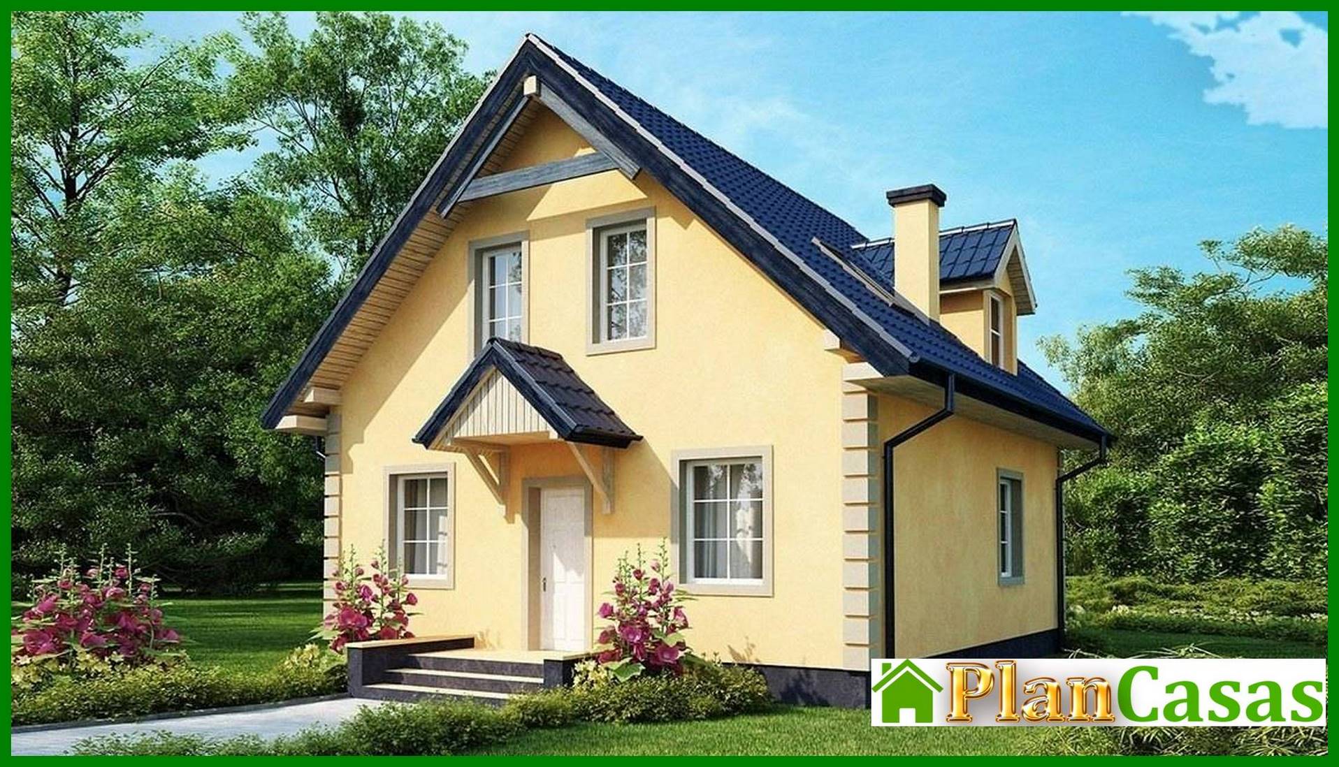 Galería de visualizaciones - Proyecto de una casa con loft de estilo tradicional