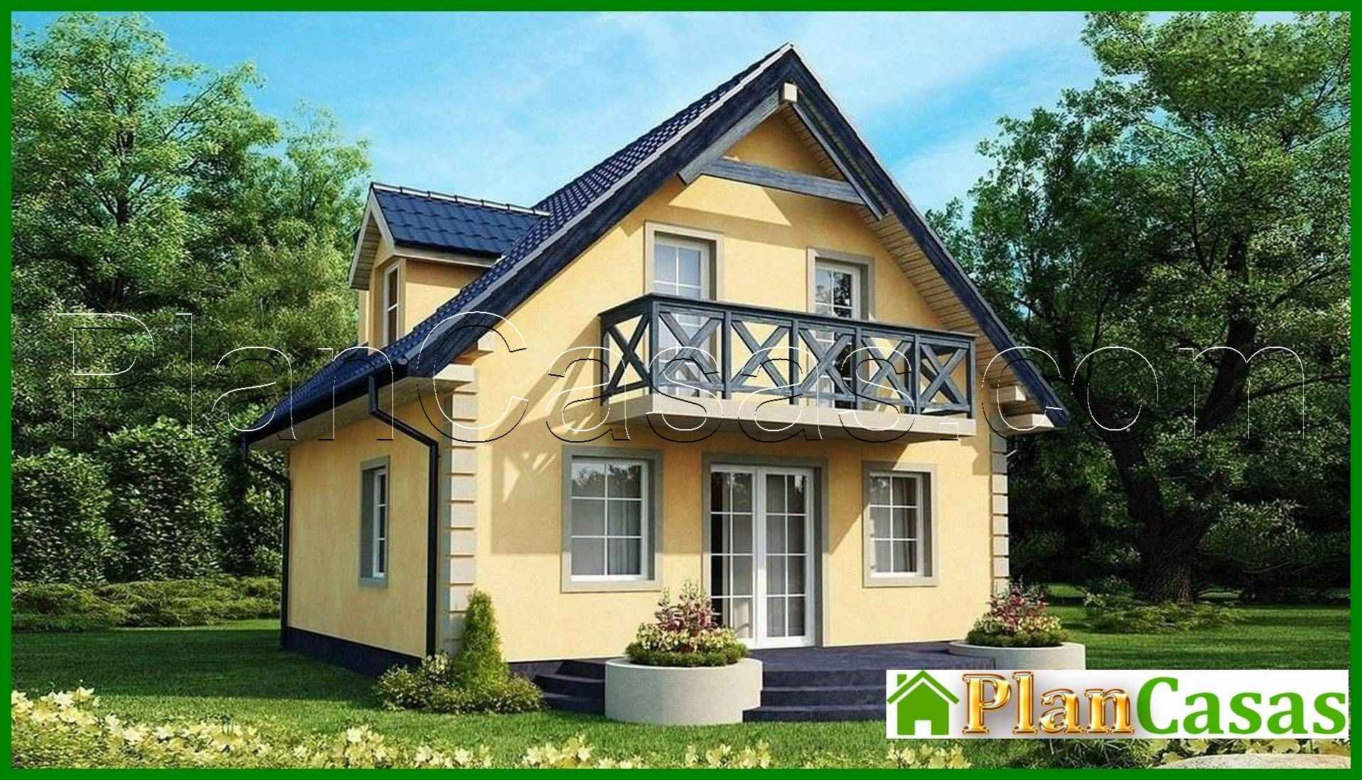 Proyecto de una casa con loft de estilo tradicional