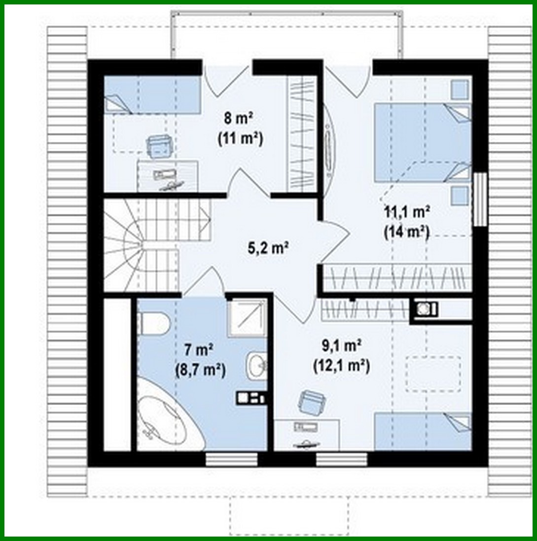 Galería de visualizaciones - Proyecto de una casa con loft de estilo tradicional