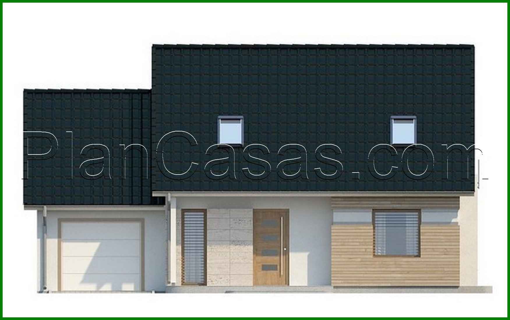 Galería de visualizaciones - Proyecto de una casa con garaje para un coche