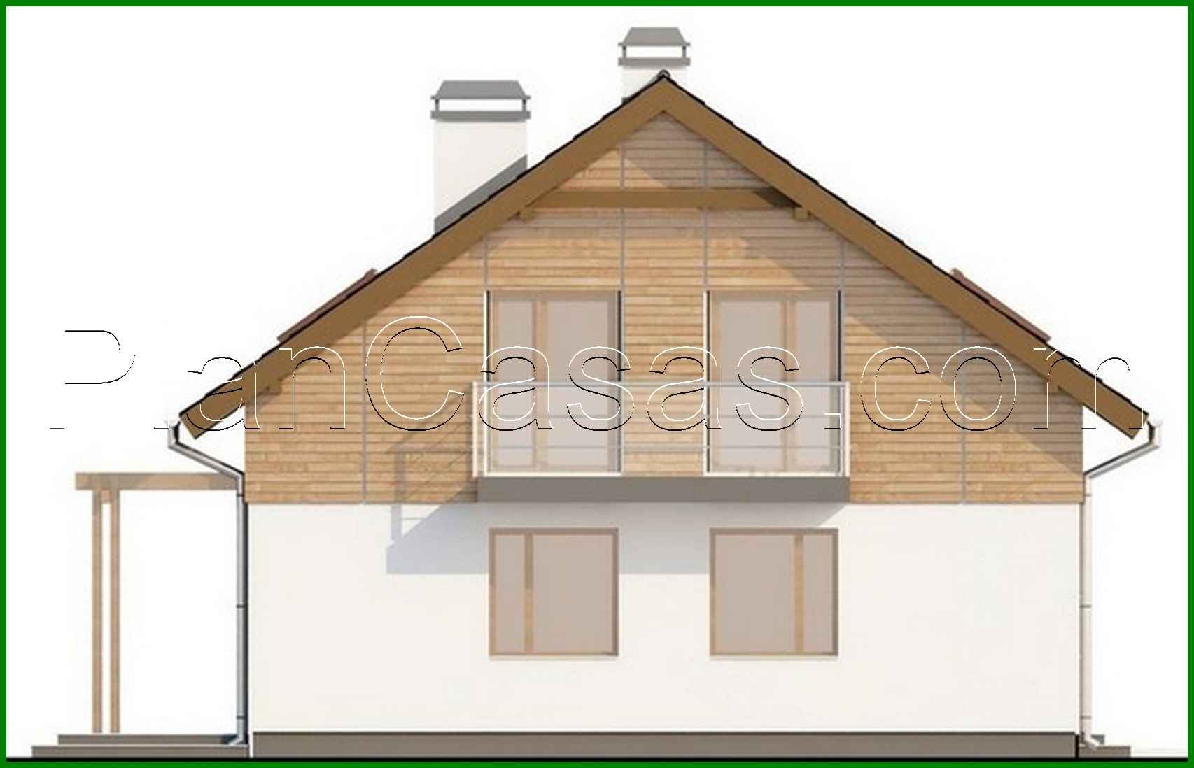 Galería de visualizaciones - Proyecto de una casa clásica con garaje alargado