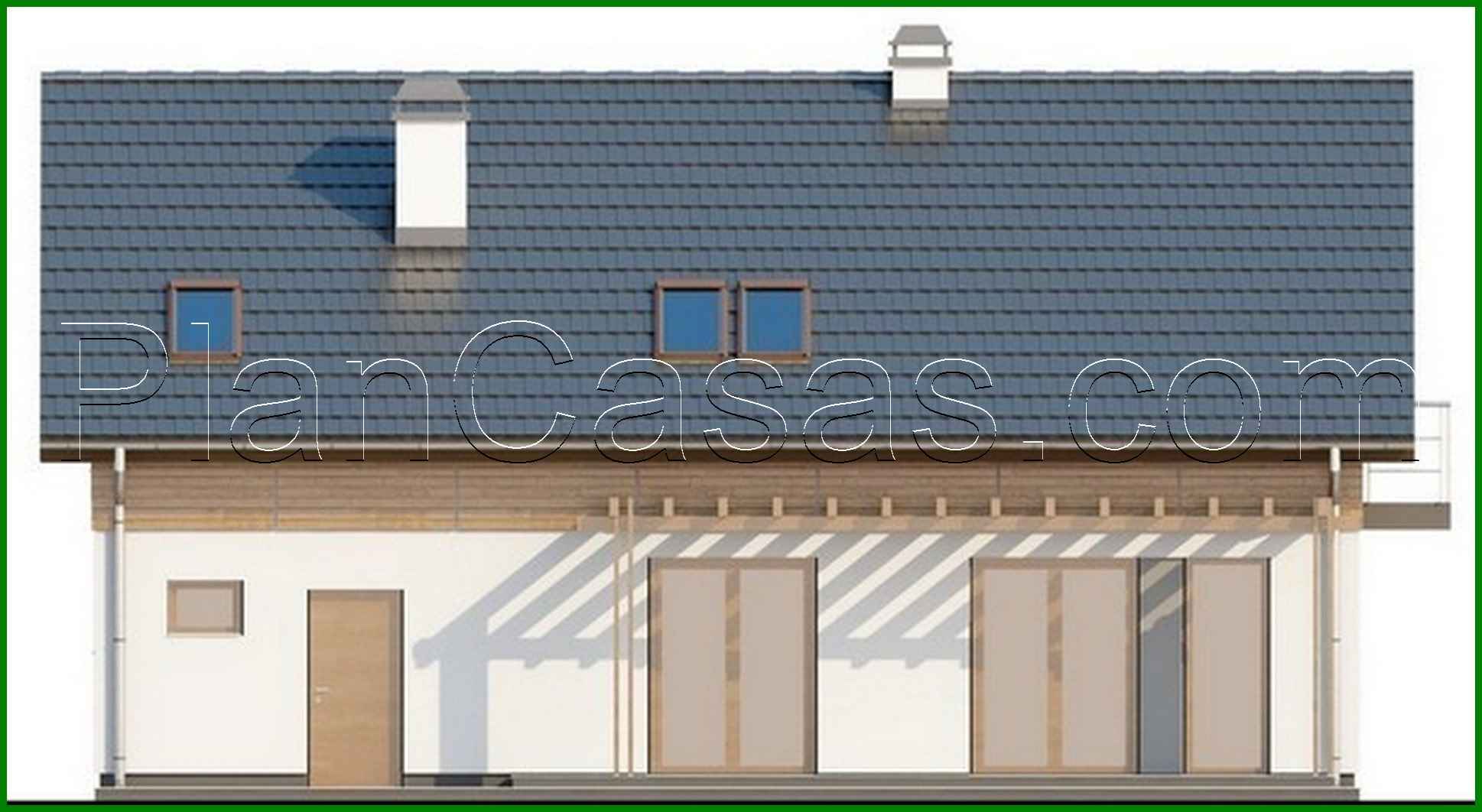 Galería de visualizaciones - Proyecto de una casa clásica con garaje alargado