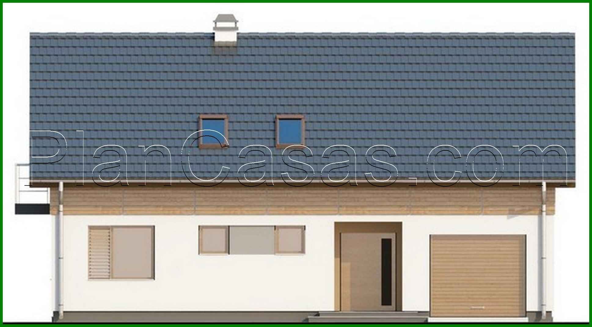 Galería de visualizaciones - Proyecto de una casa clásica con garaje alargado