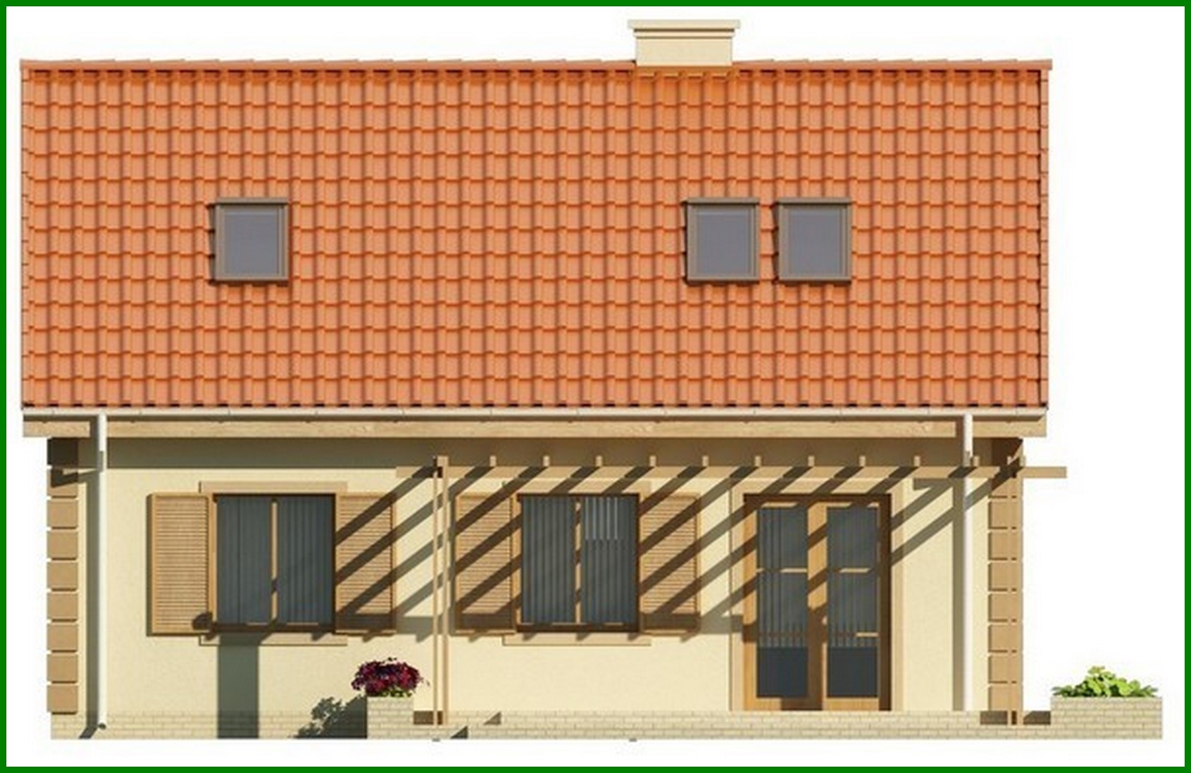 Visualization gallery - The project of a cozy house with an additional bedroom