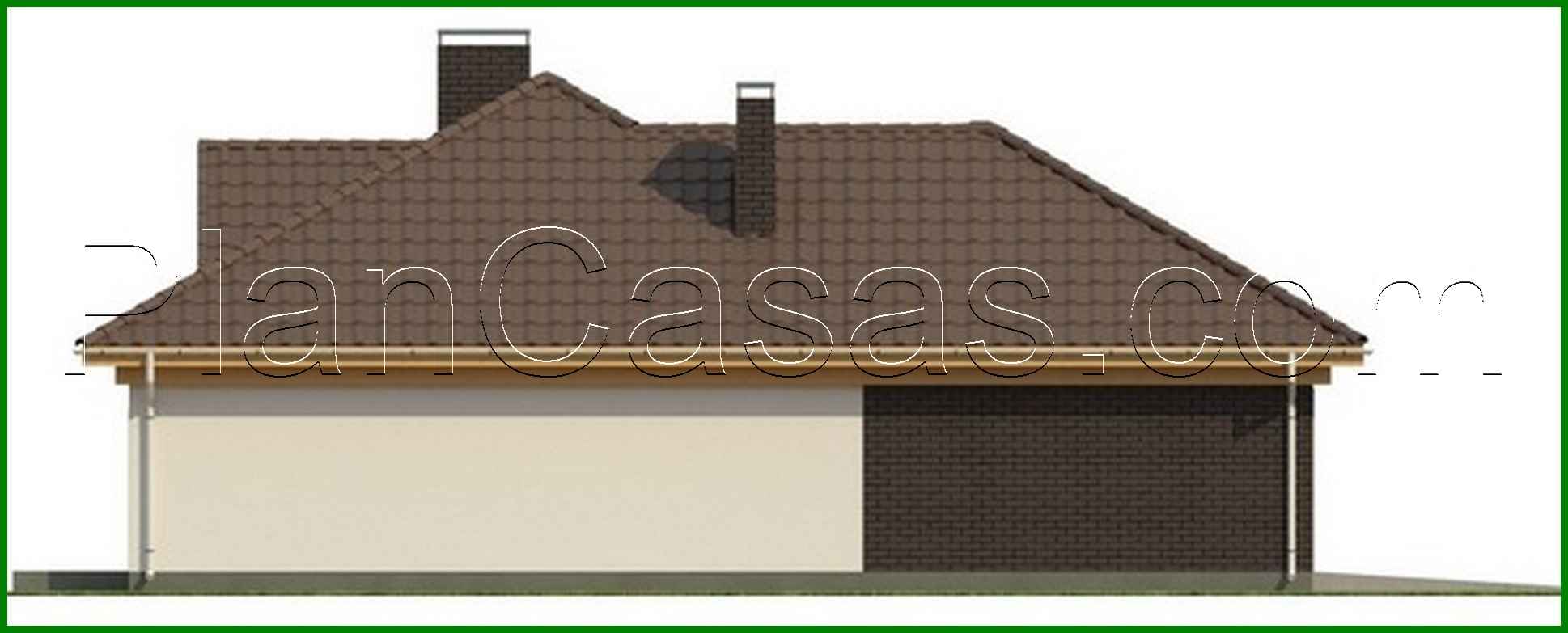 Visualization gallery - The project of a cottage with a garage for two cars