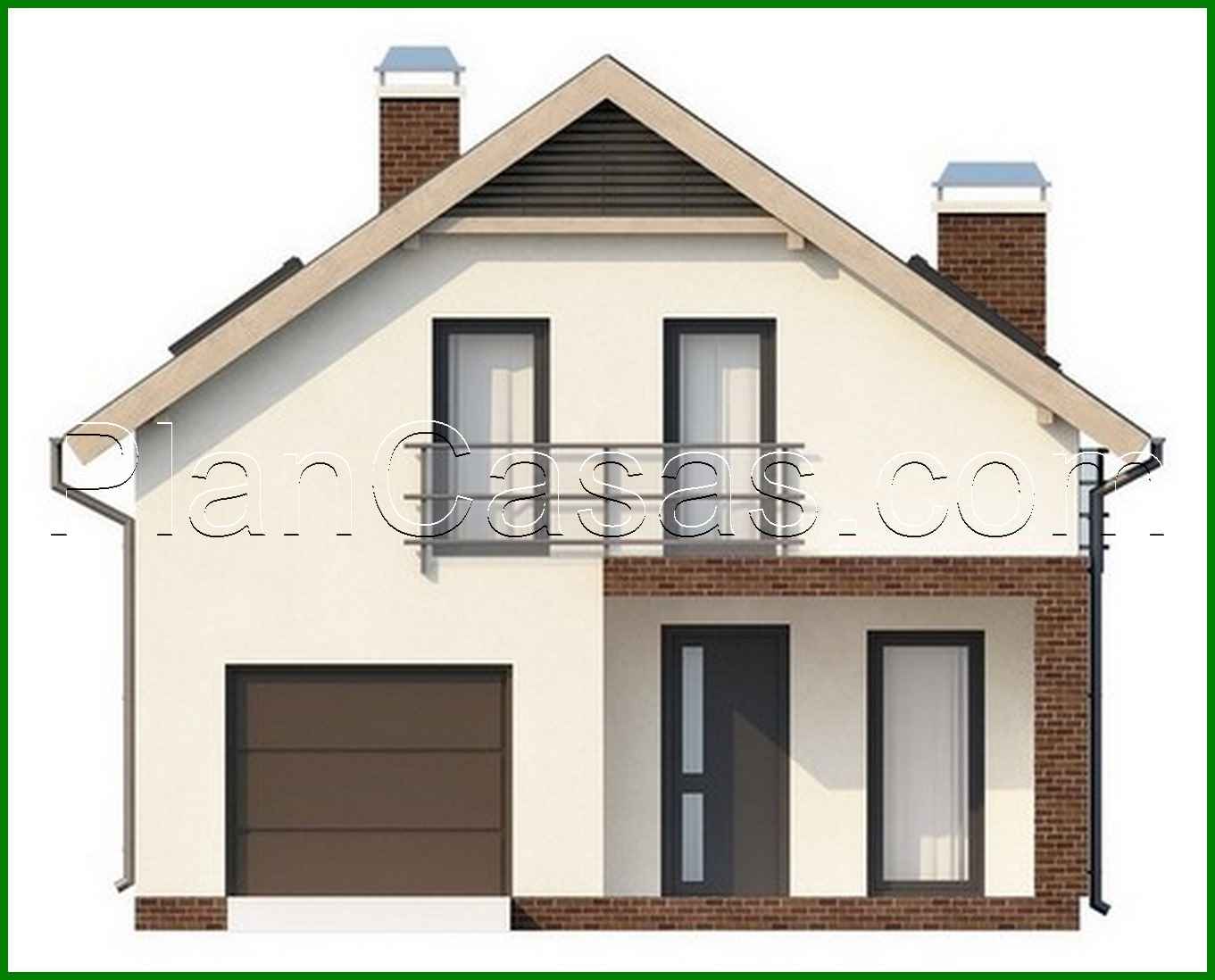 Galería de visualizaciones - Proyecto de casa con ático y garaje integrado