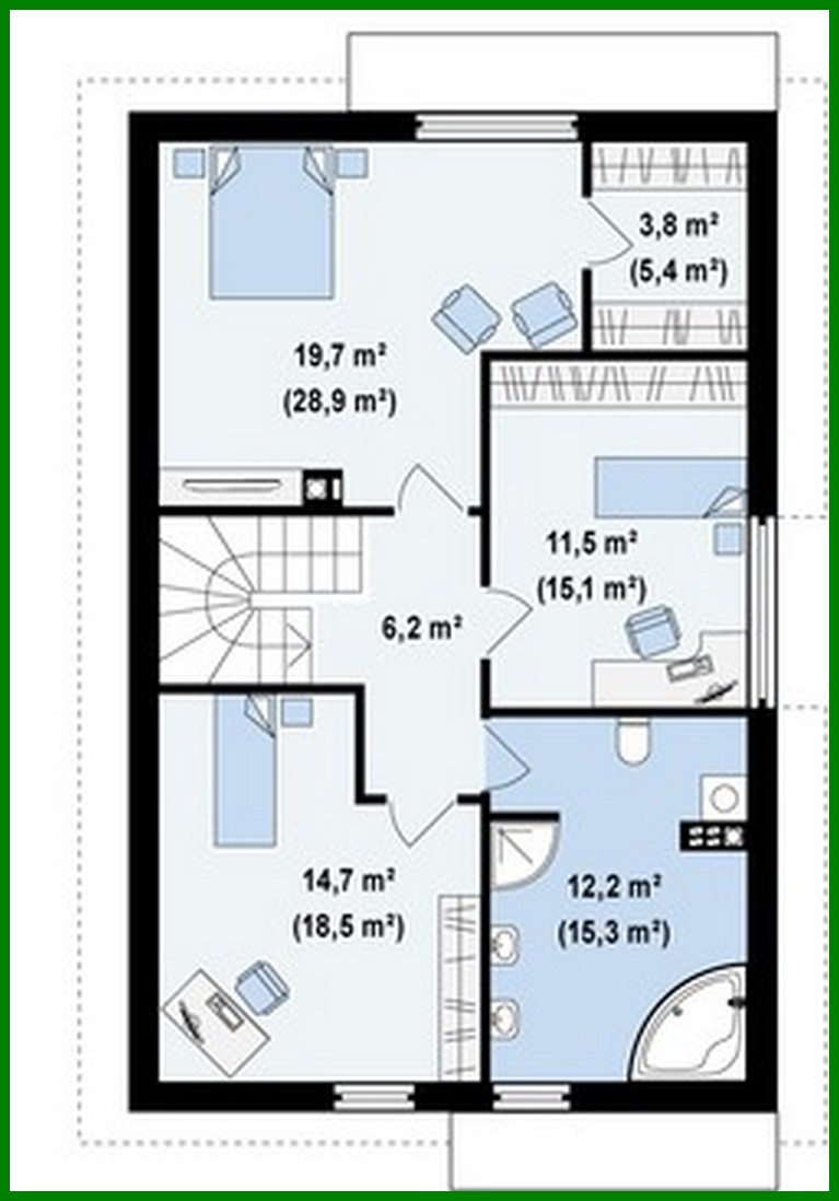 Galería de visualizaciones - Proyecto de casa con ático y garaje integrado