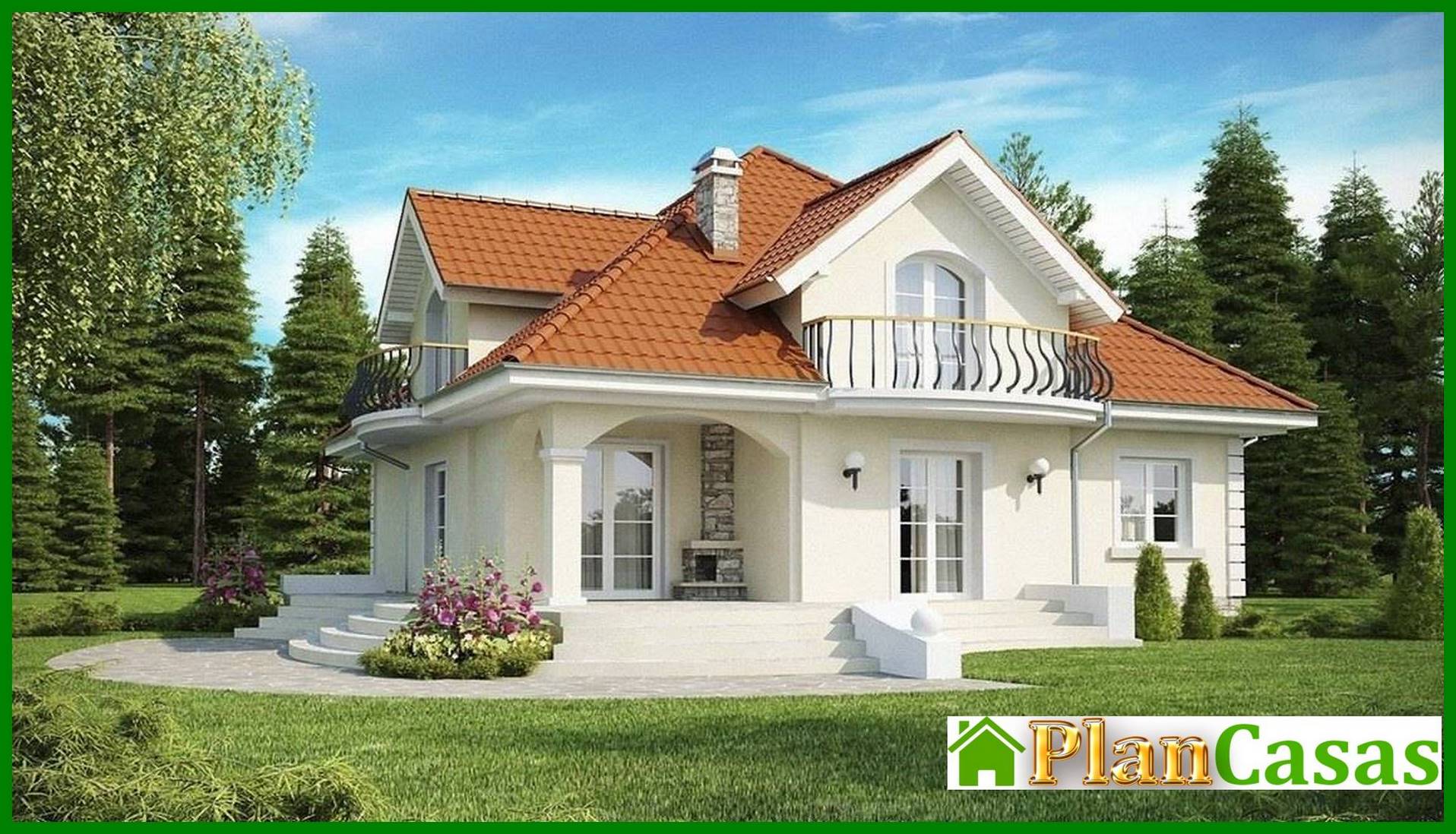 Visualization gallery - Cottage project with balconies