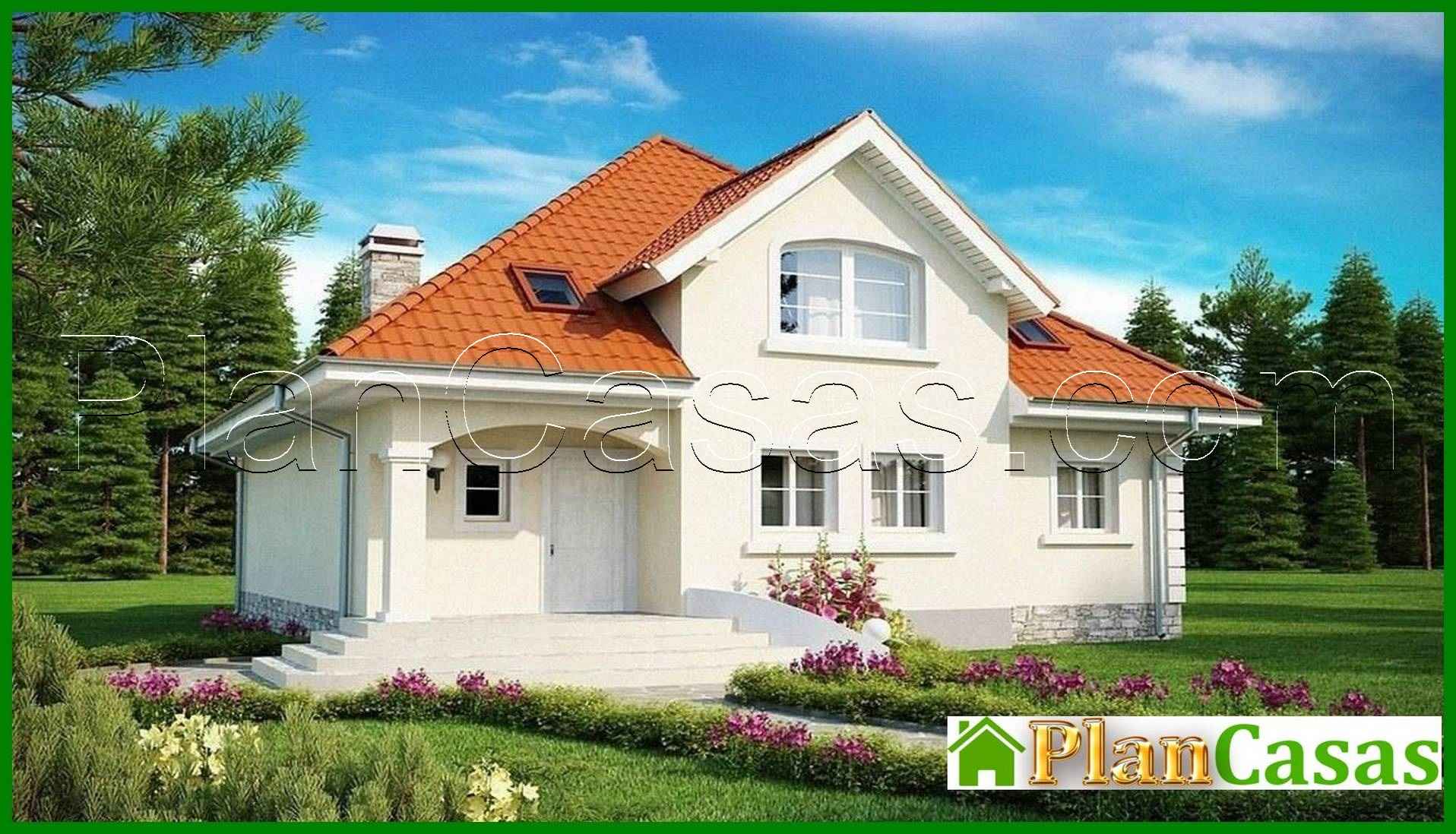 Cottage project with balconies