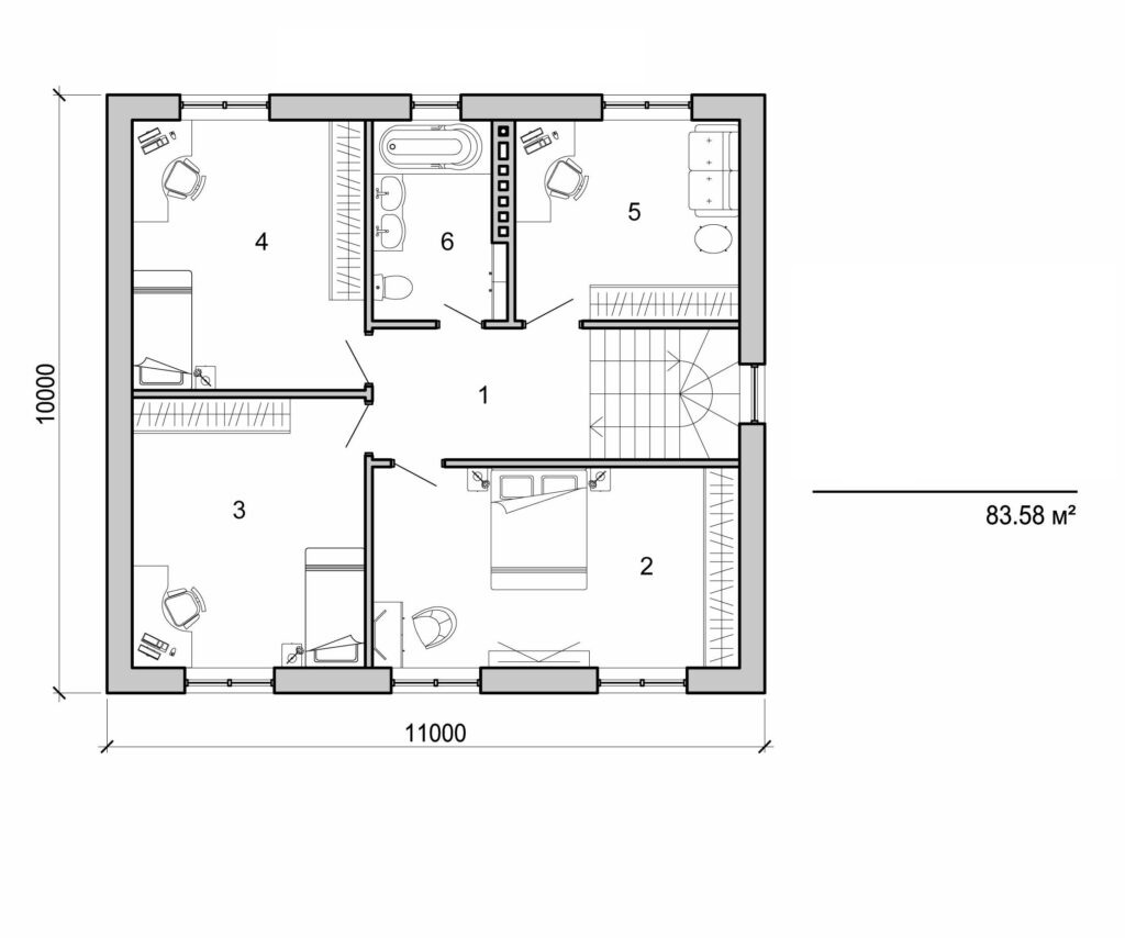 Galería de visualizaciones - Casa de dos plantas