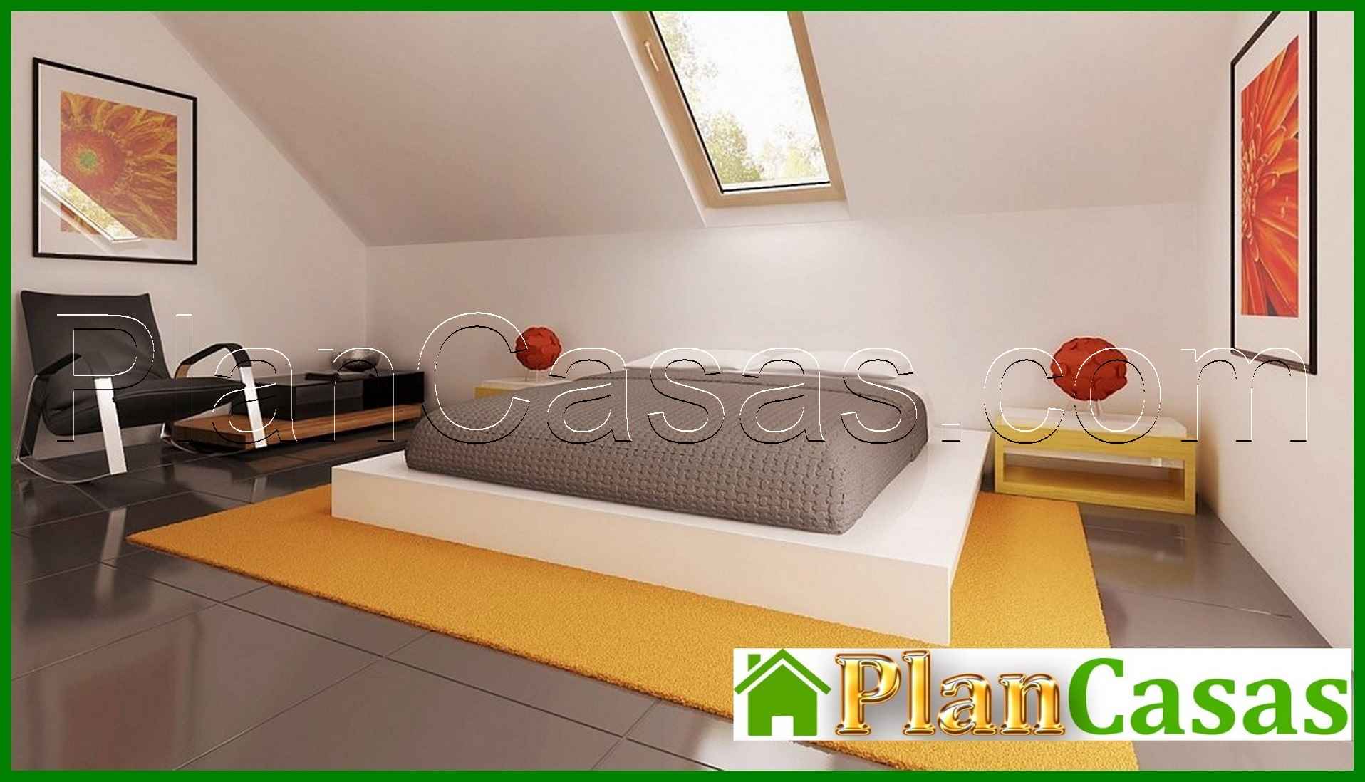 Galería de visualizaciones - Proyecto de una pequeña casa de campo con ático