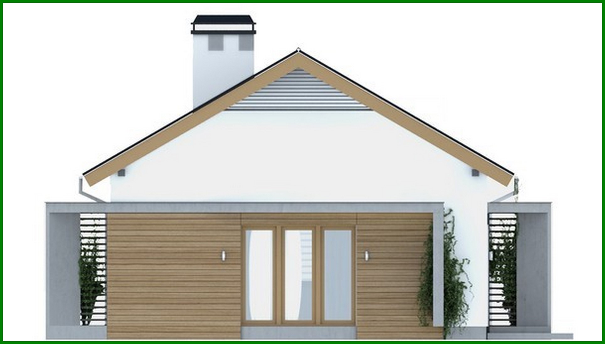 Galería de visualizaciones - Proyecto de una pequeña casa de campo con ático