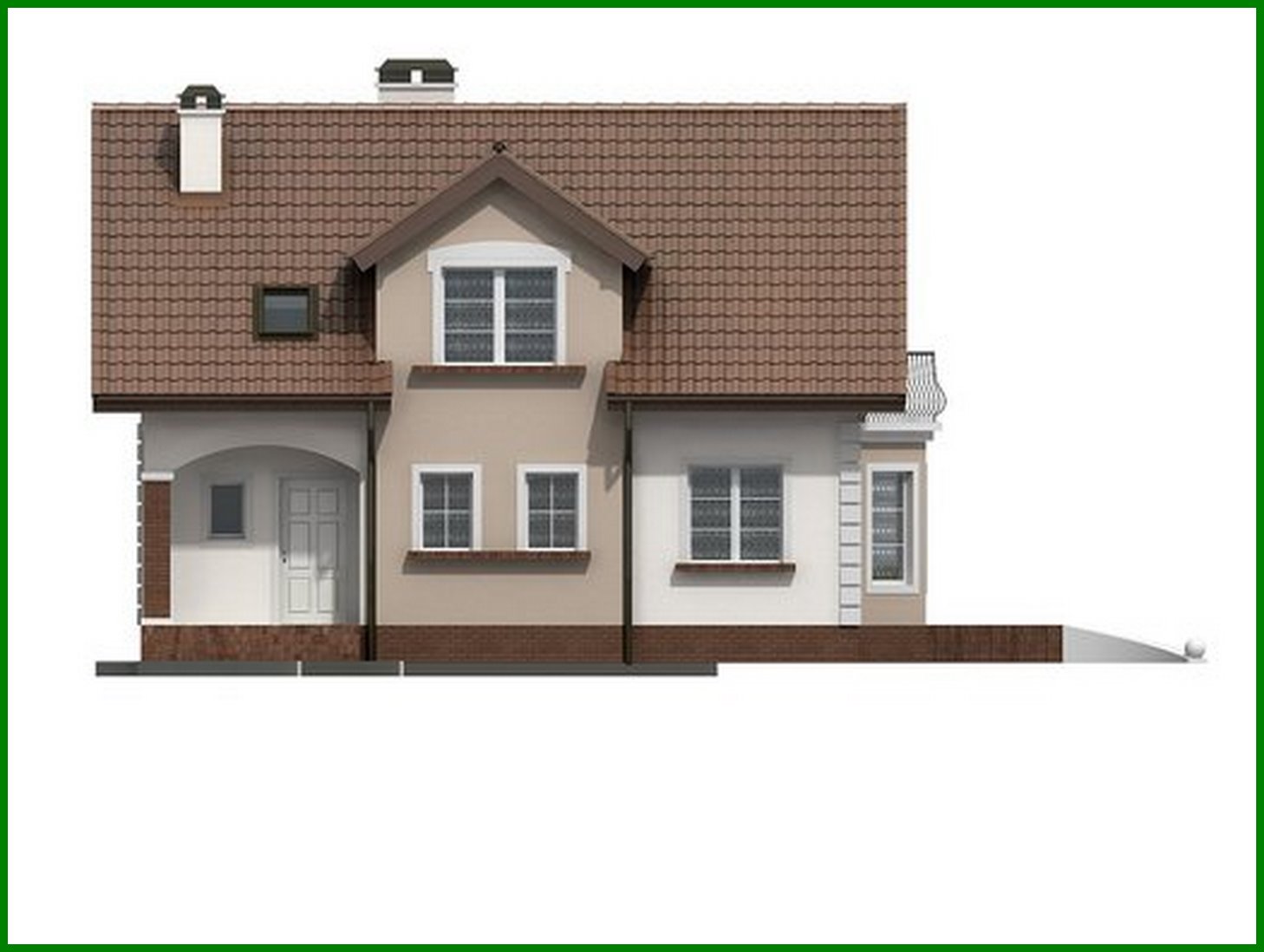 Galería de visualizaciones - Proyecto de una casa tradicional con ático y mirador