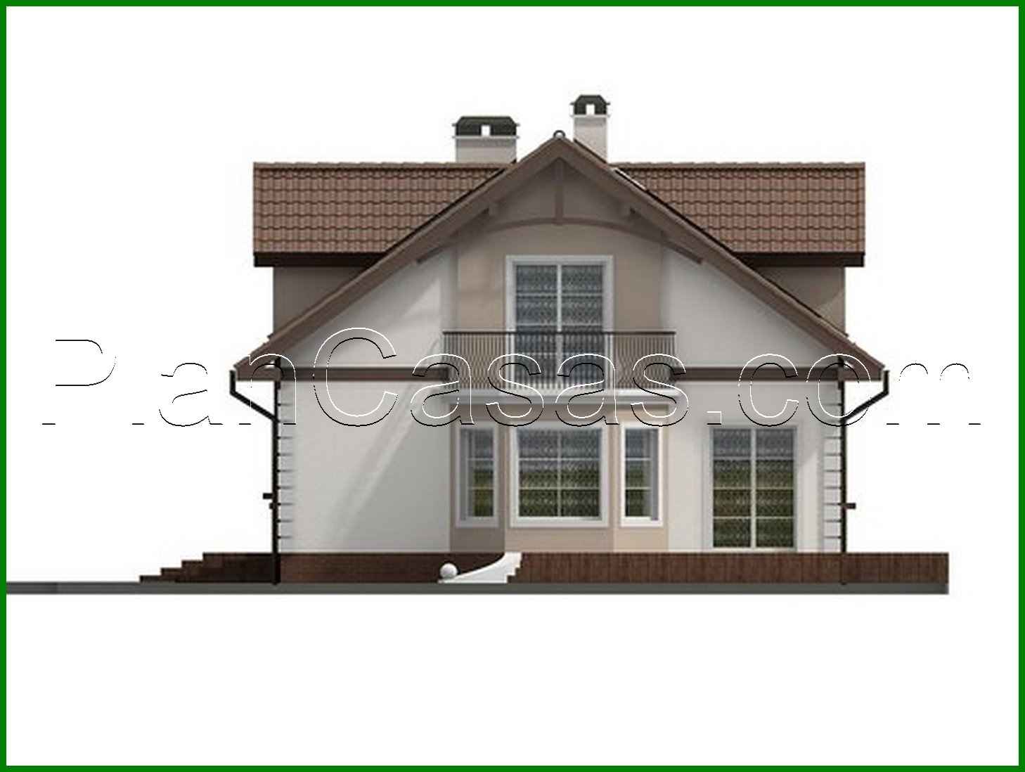 Galería de visualizaciones - Proyecto de una casa tradicional con ático y mirador