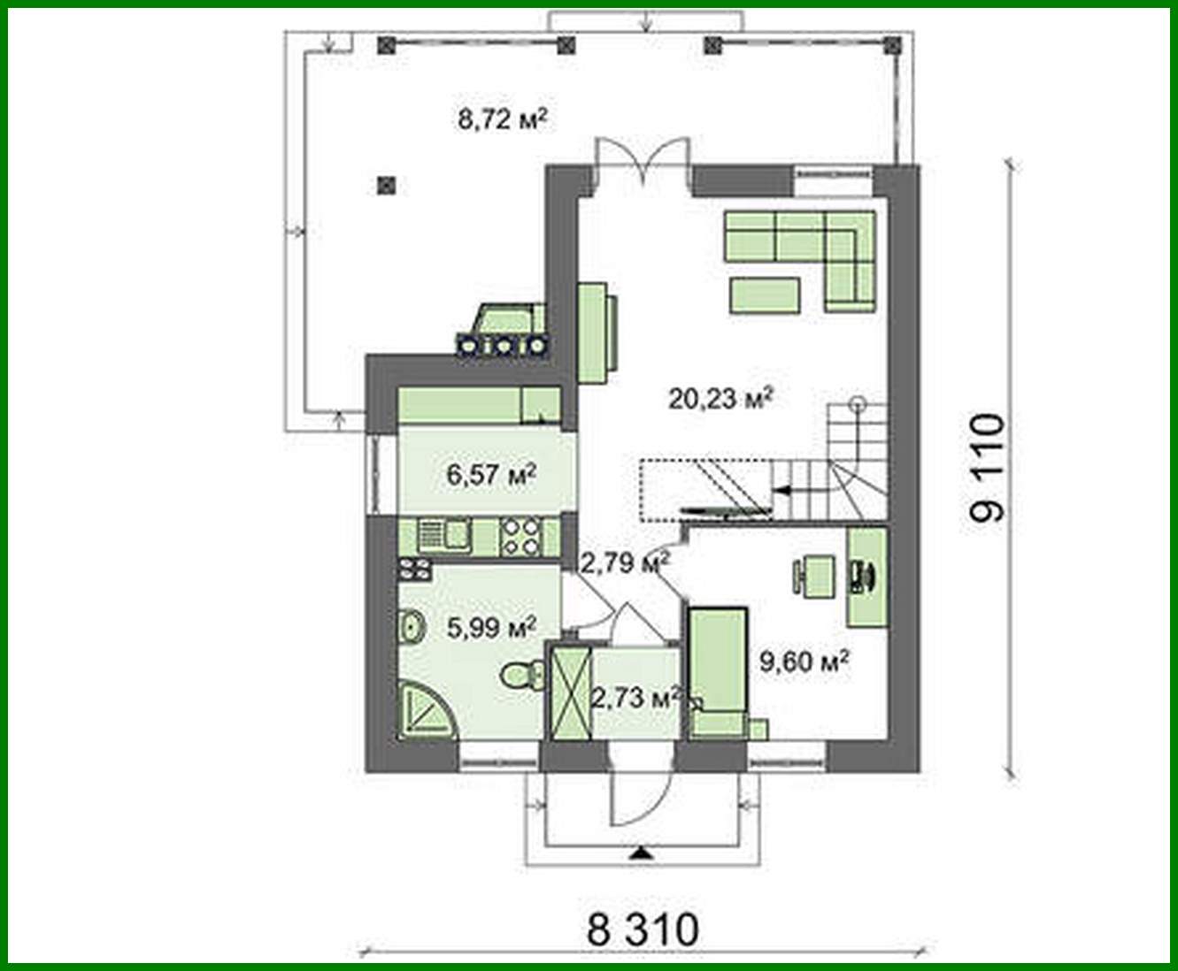 Visualization gallery - House project with an external fireplace