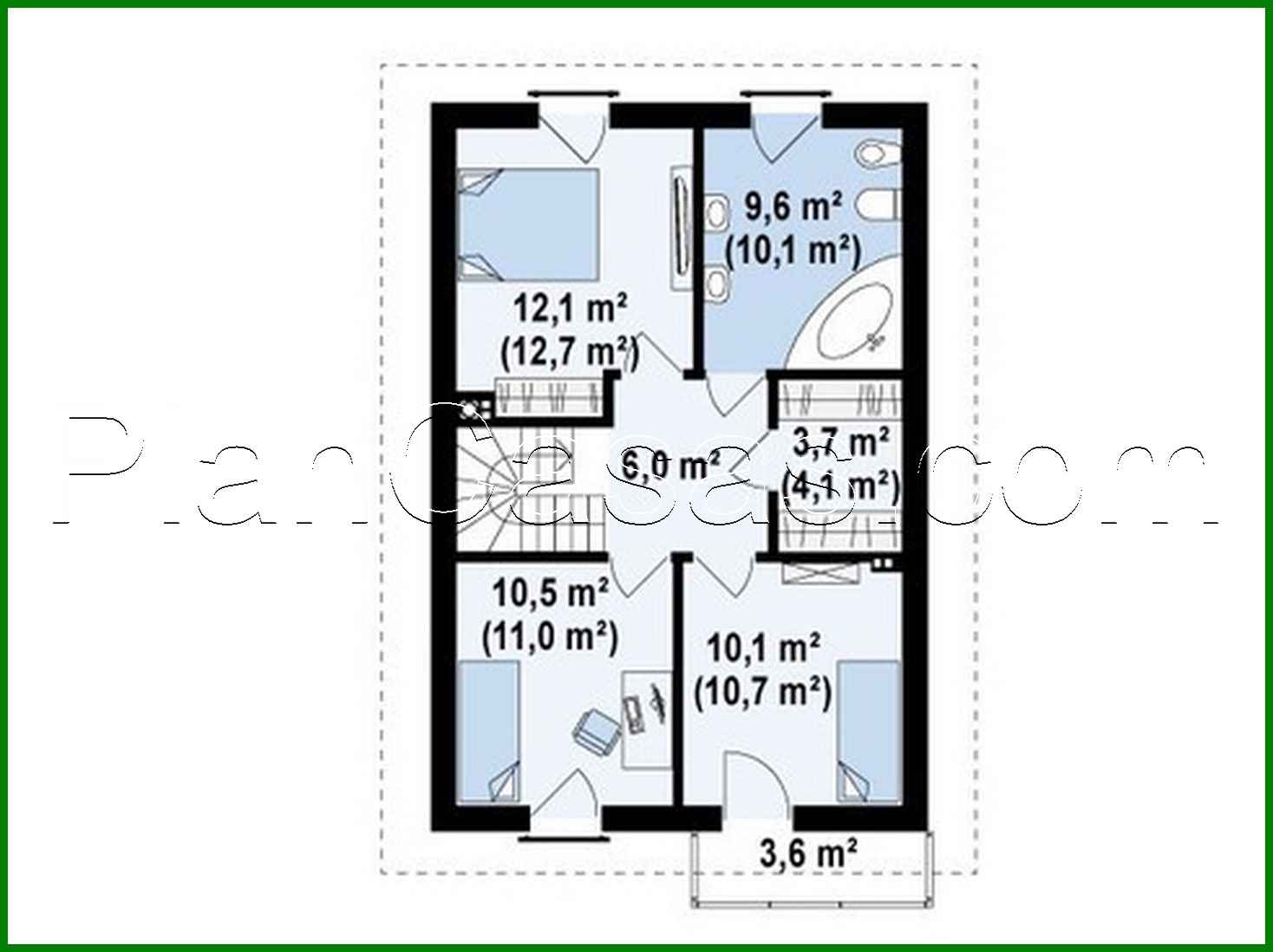 Galería de visualizaciones - Proyecto de una casa con pared alta en el ático