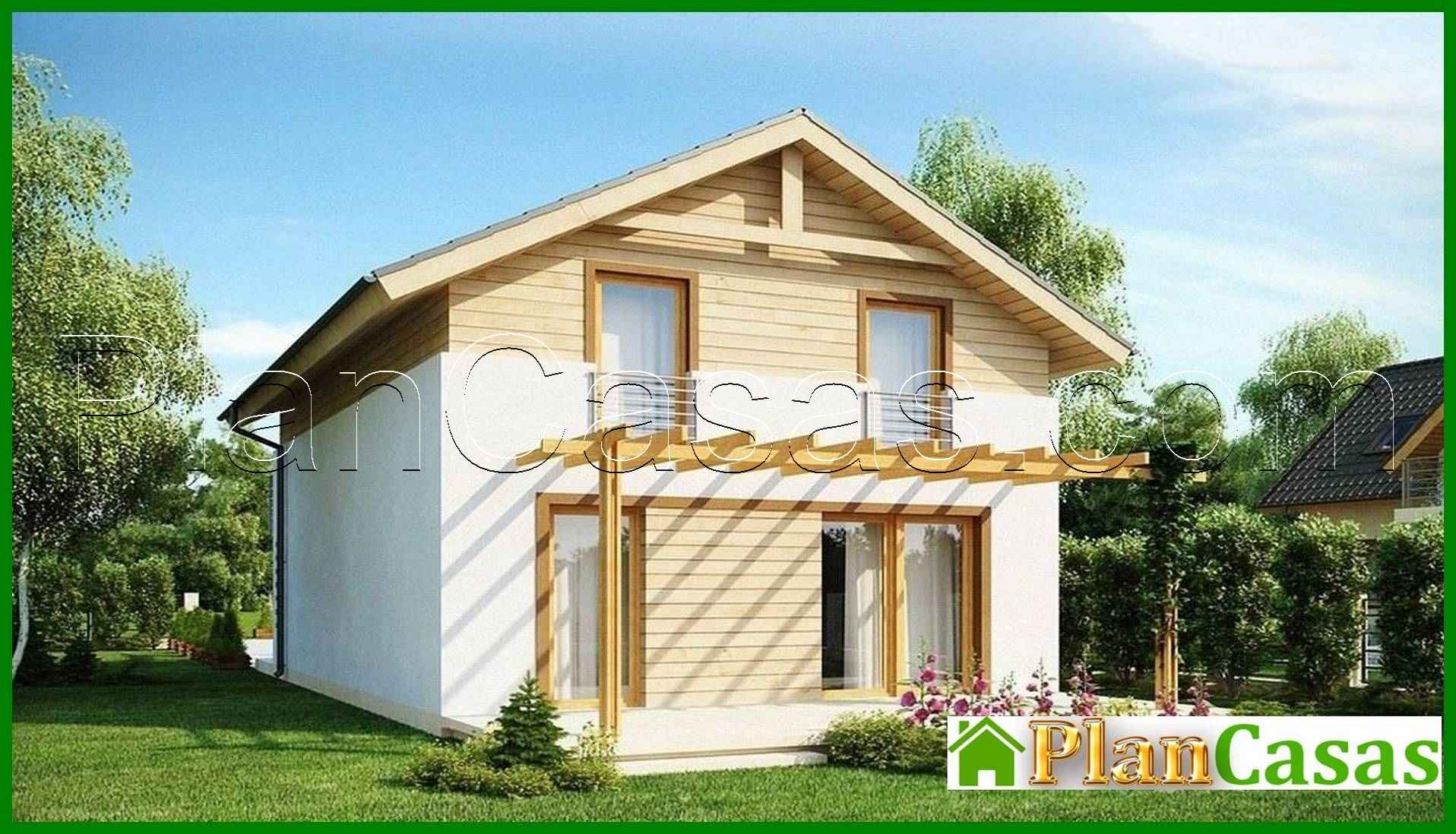 Galería de visualizaciones - Proyecto de una casa con pared alta en el ático