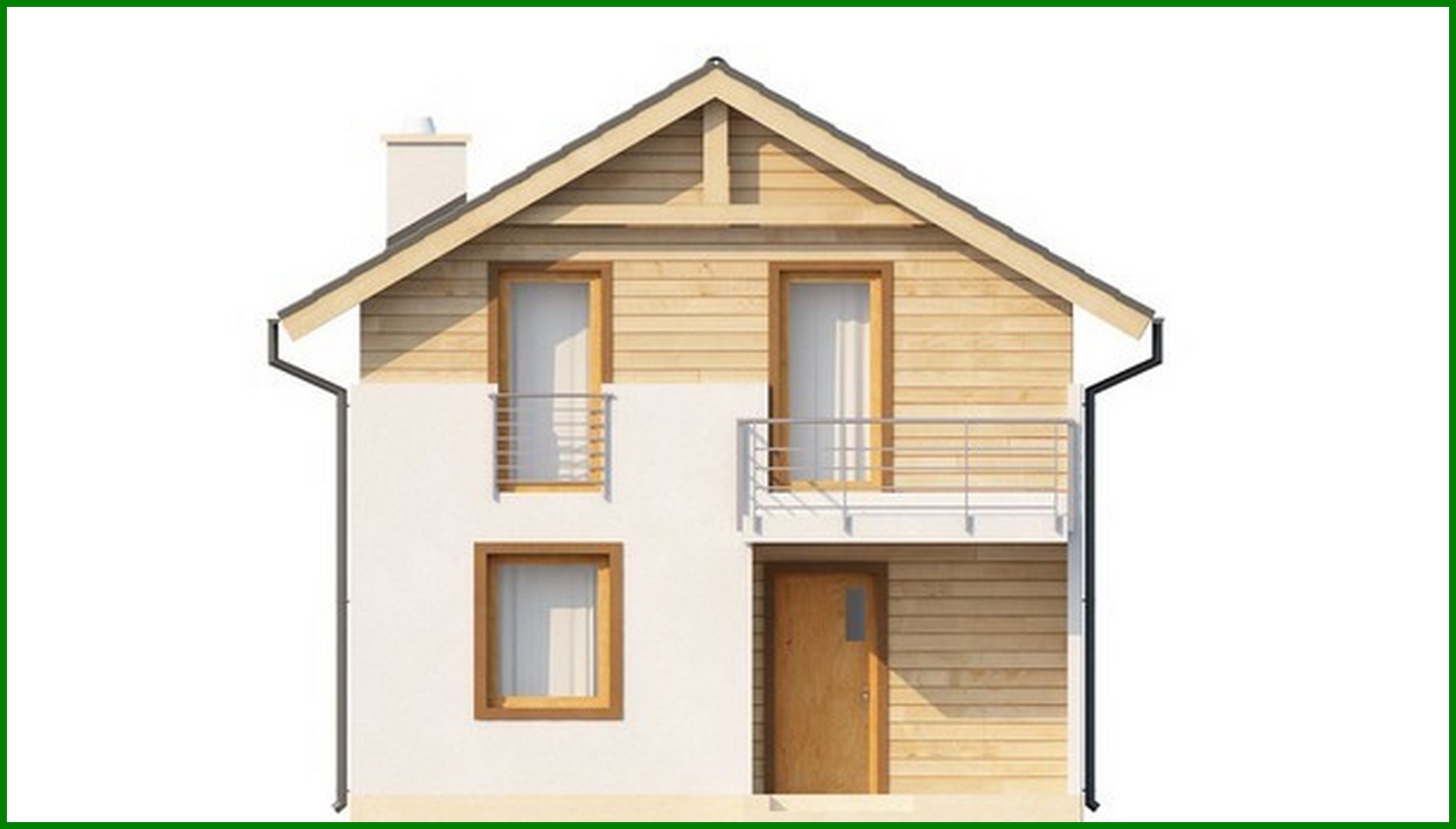 Galería de visualizaciones - Proyecto de una casa con pared alta en el ático