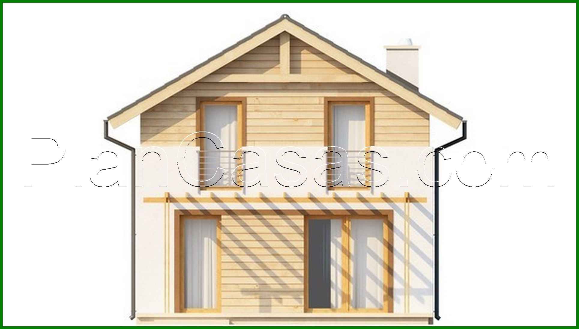 Galería de visualizaciones - Proyecto de una casa con pared alta en el ático