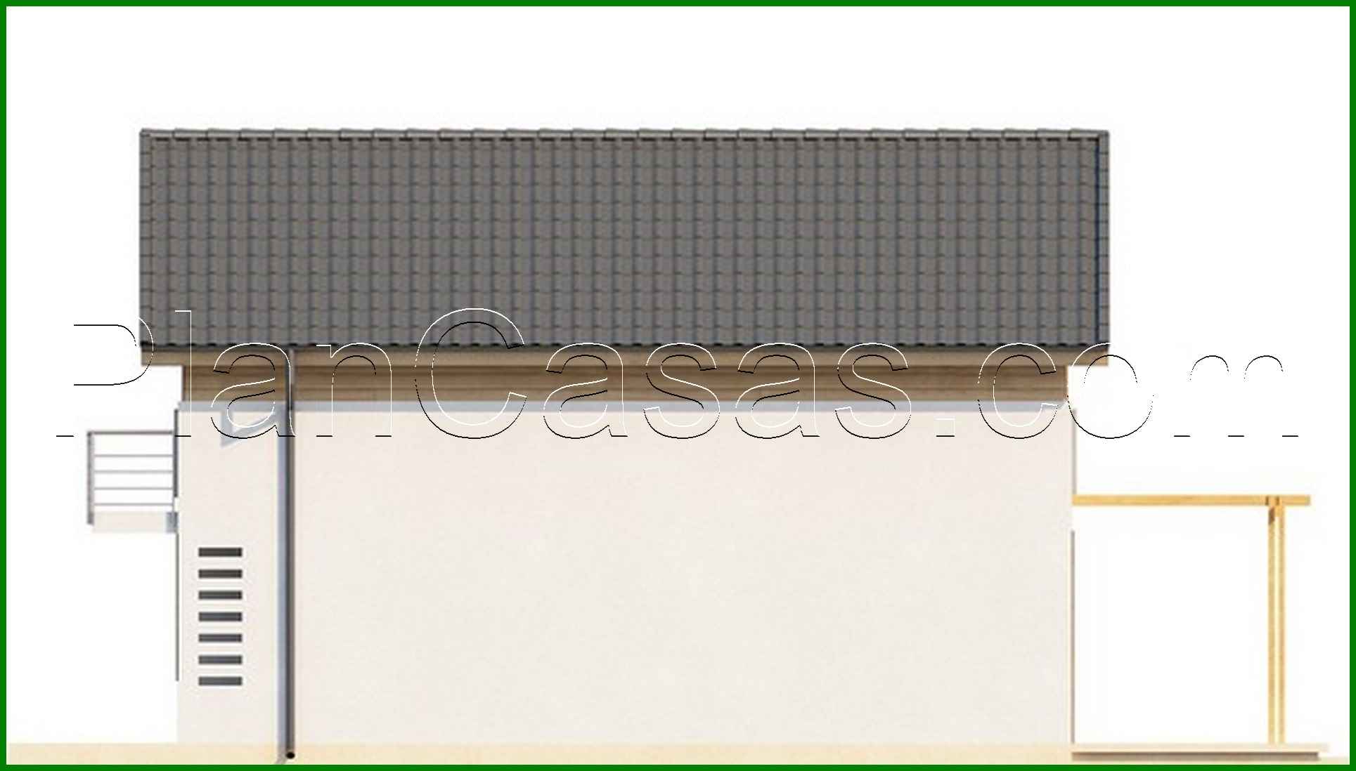 Galería de visualizaciones - Proyecto de una casa con pared alta en el ático