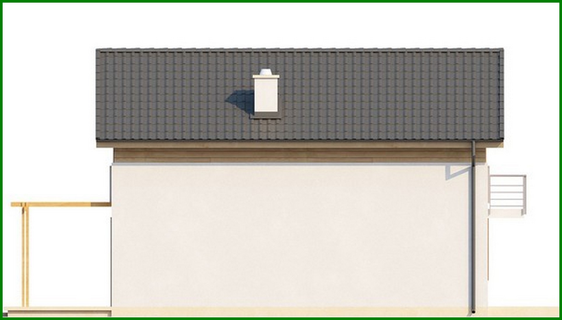 Galería de visualizaciones - Proyecto de una casa con pared alta en el ático