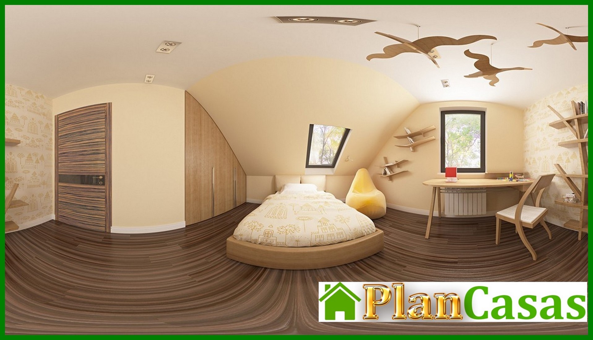 Visualization gallery - Project of a house with a kitchen on the south side