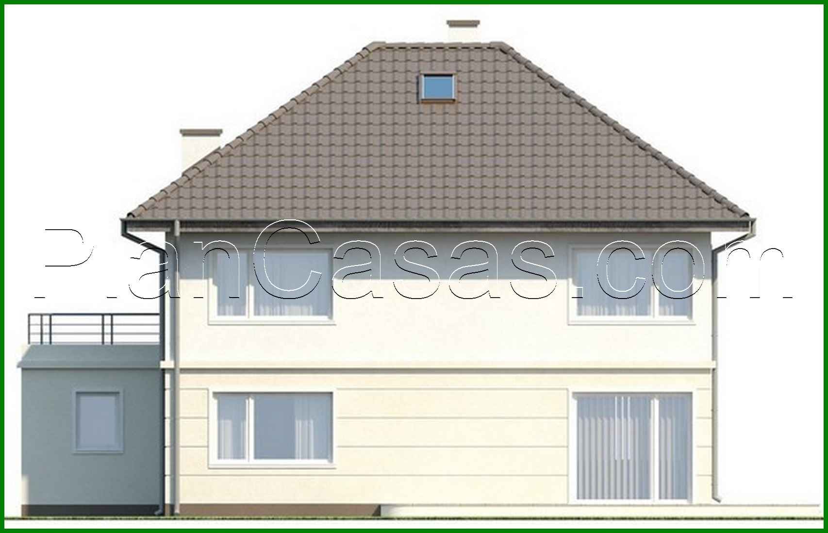 Visualization gallery - House project with a terrace above the garage