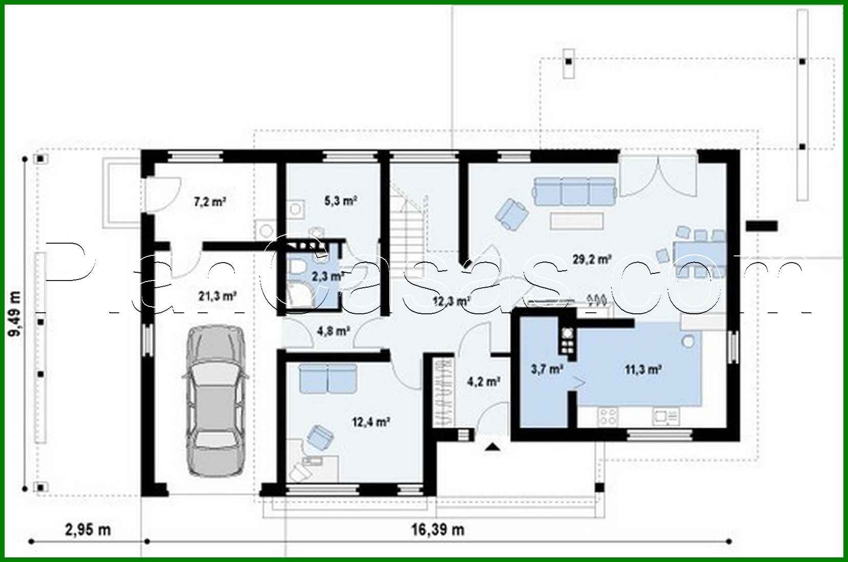 Galería de visualizaciones - Proyecto de una casa de campo de dos plantas con una gran terraza