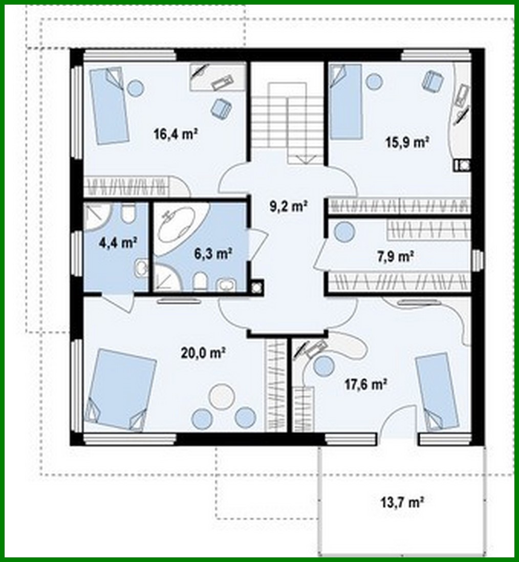 Galería de visualizaciones - Proyecto de una casa de dos plantas con garaje ampliado para dos coches