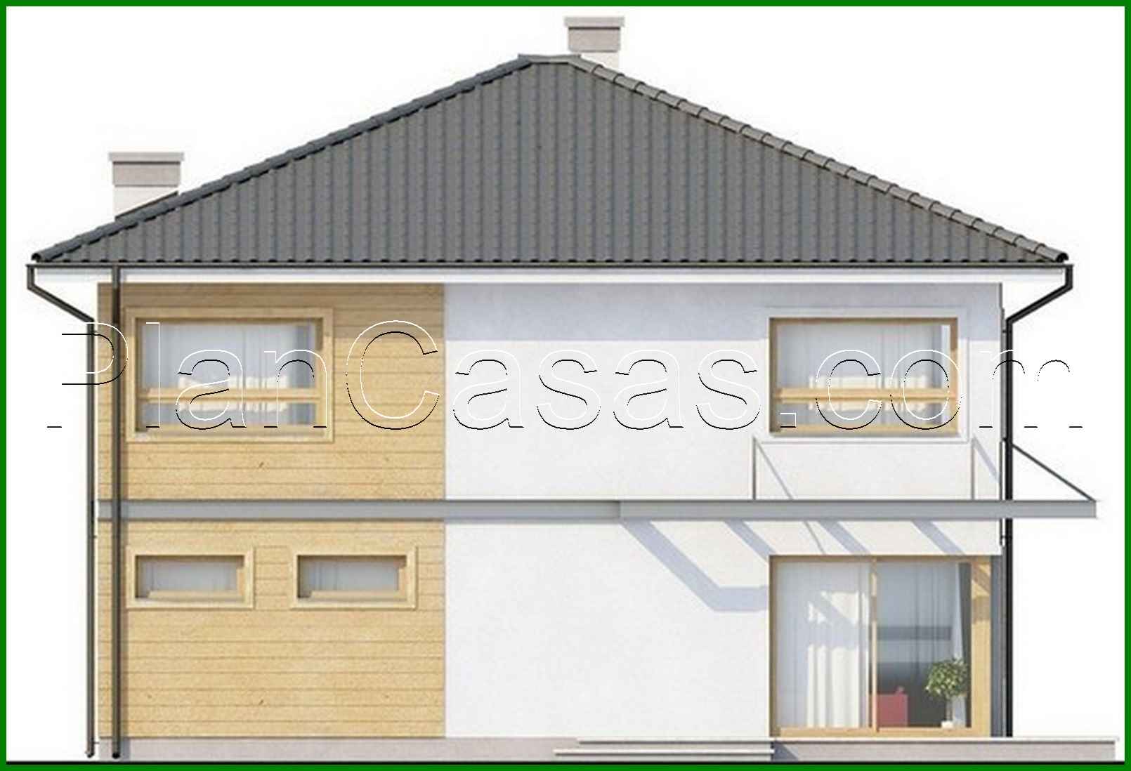 Galería de visualizaciones - Proyecto de una casa de dos plantas con garaje ampliado para dos coches