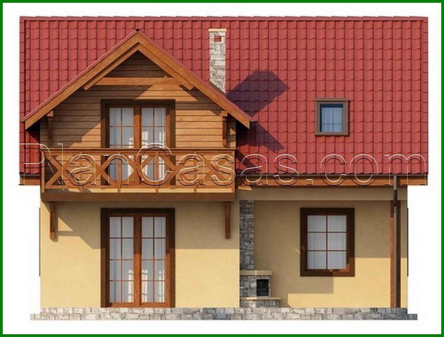 Visualization gallery - House project with fireplace on the terrace