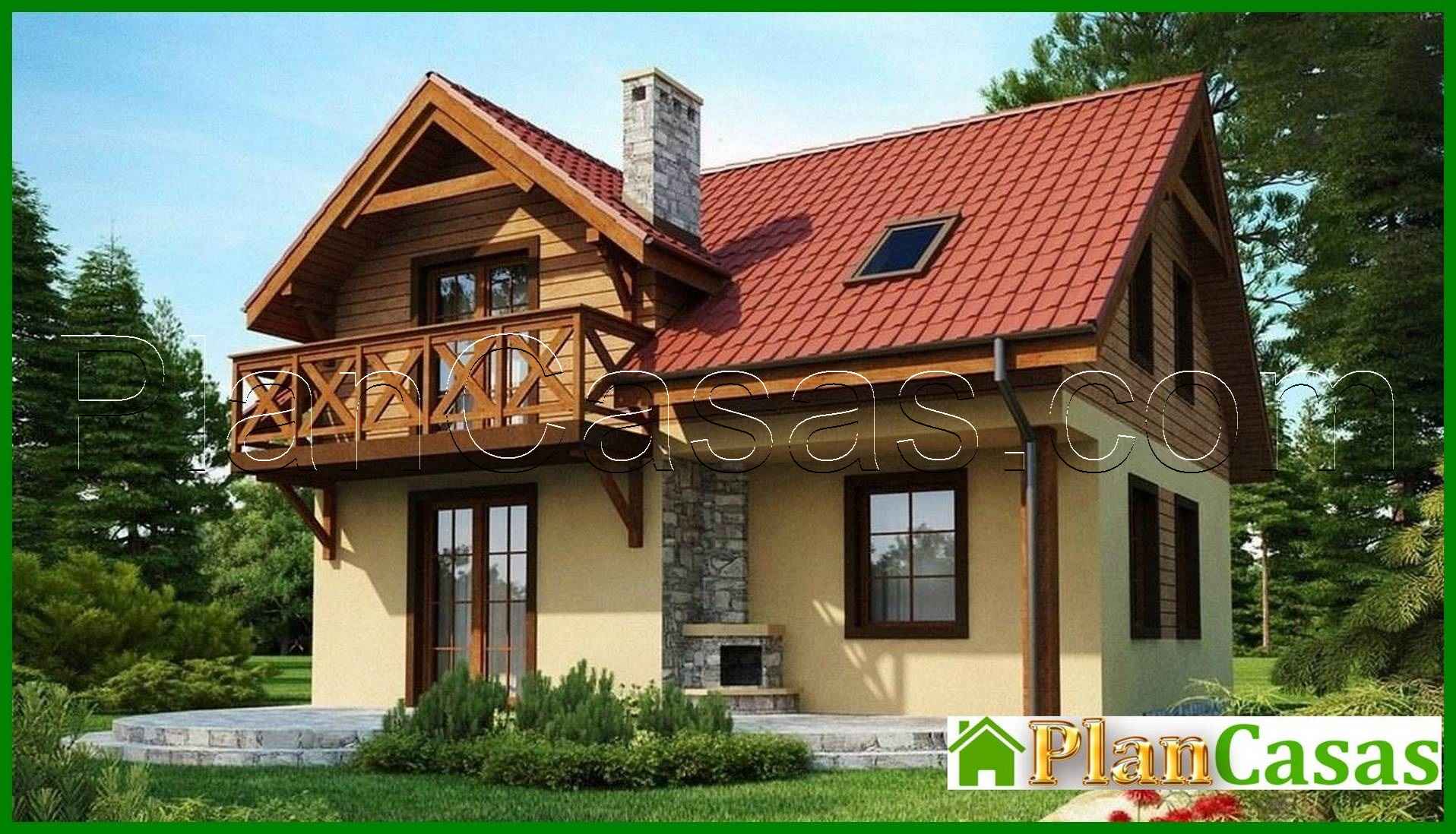 House project with fireplace on the terrace