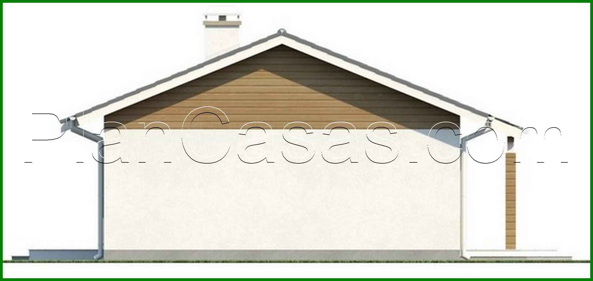 Galería de visualizaciones - Proyecto de casa con techo a dos aguas