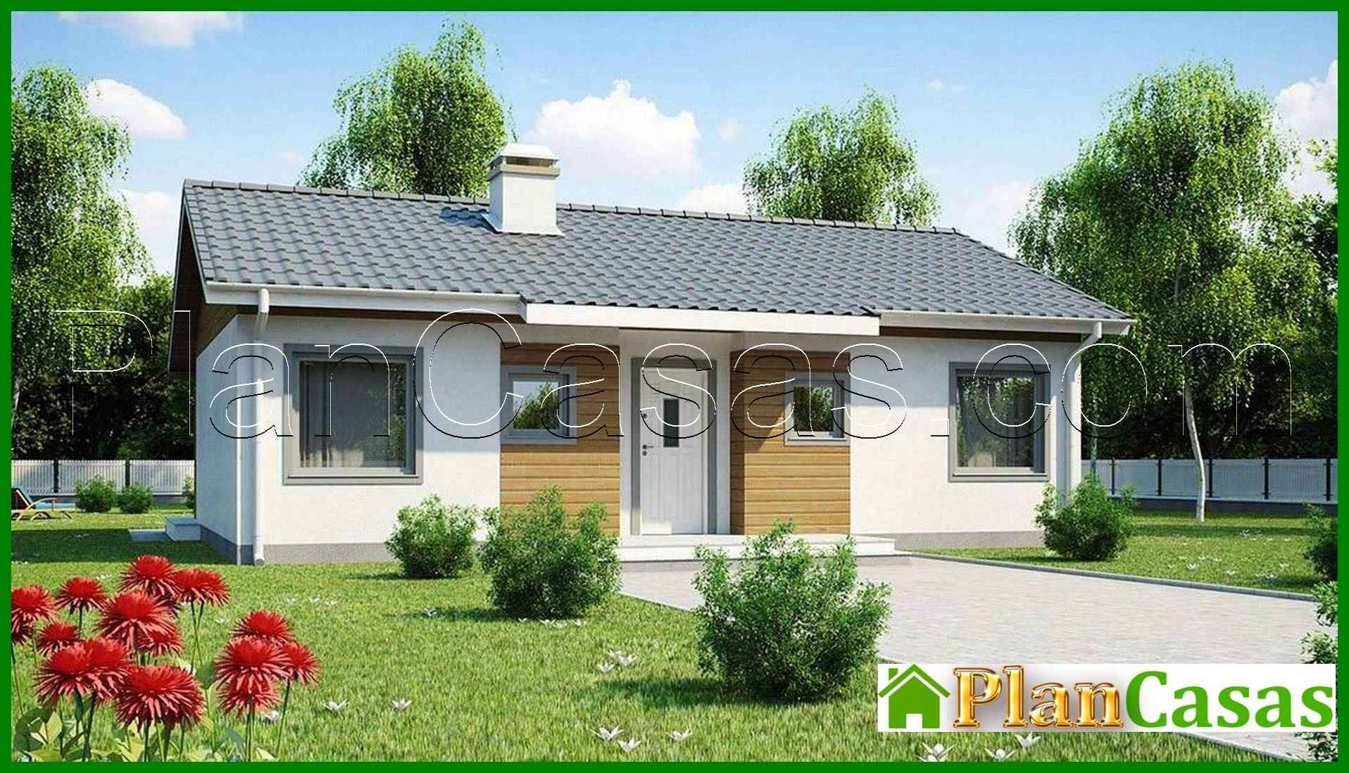 Galería de visualizaciones - Proyecto de casa con techo a dos aguas