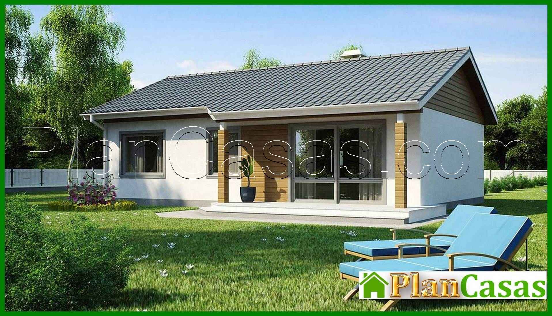 Proyecto de casa con techo a dos aguas