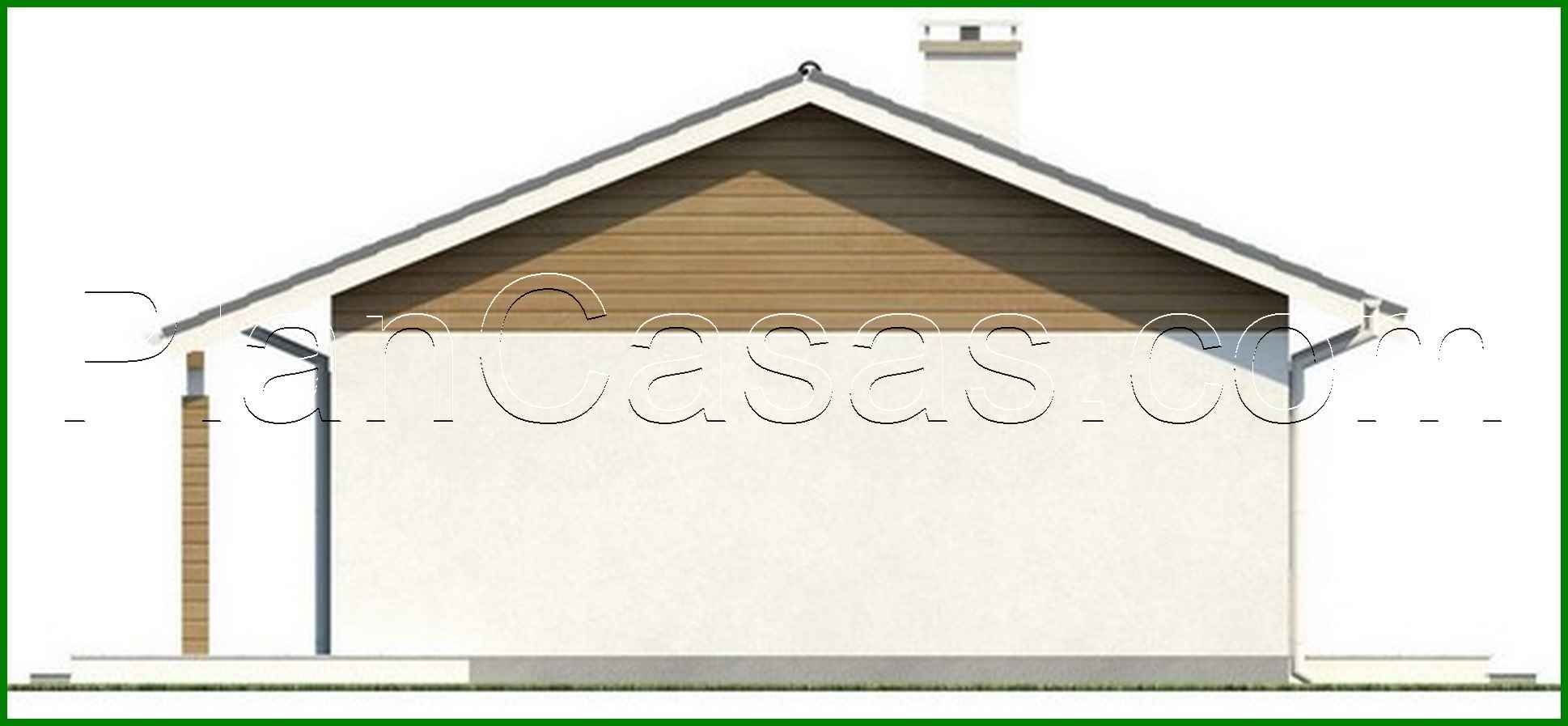 Galería de visualizaciones - Proyecto de casa con techo a dos aguas