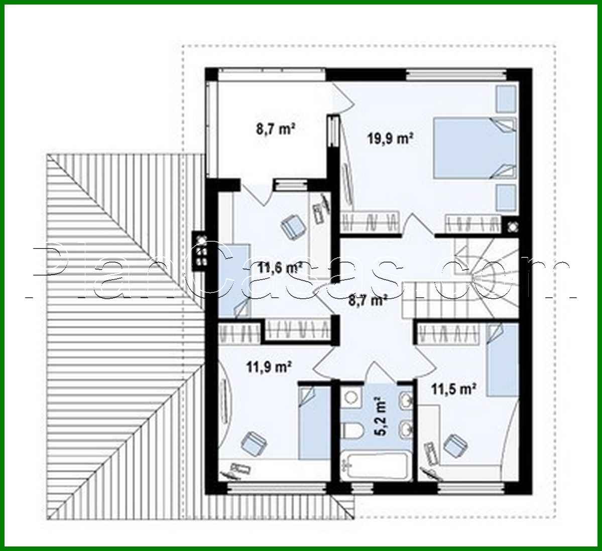 Galería de visualizaciones - Proyecto de una casa de dos plantas con garaje lateral