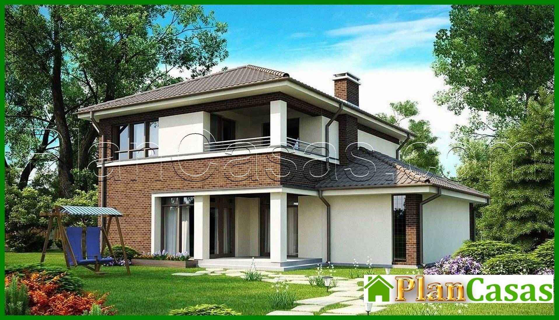 Galería de visualizaciones - Proyecto de una casa de dos plantas con garaje lateral