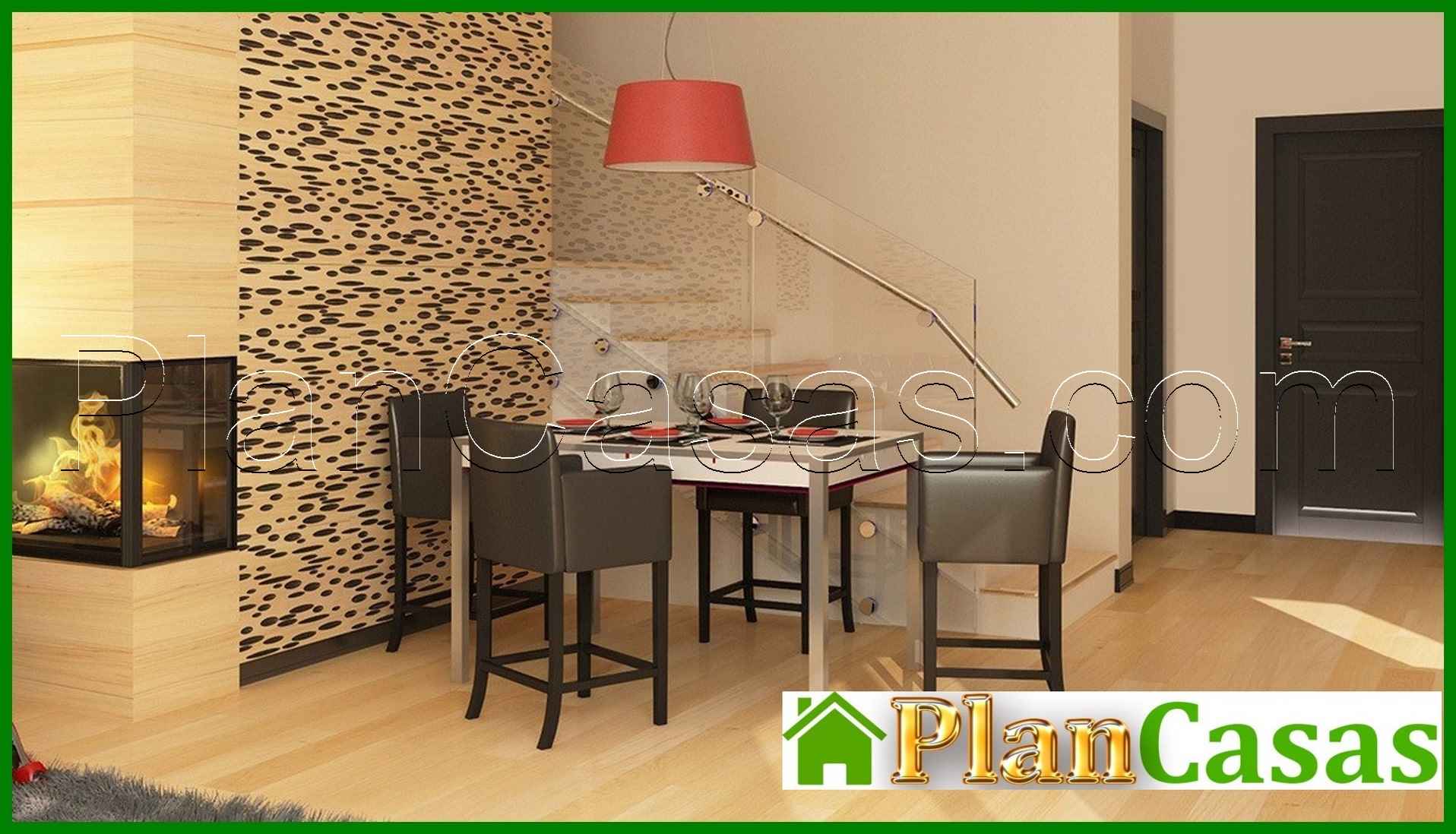 Galería de visualizaciones - Proyecto de una casa de dos plantas con garaje lateral