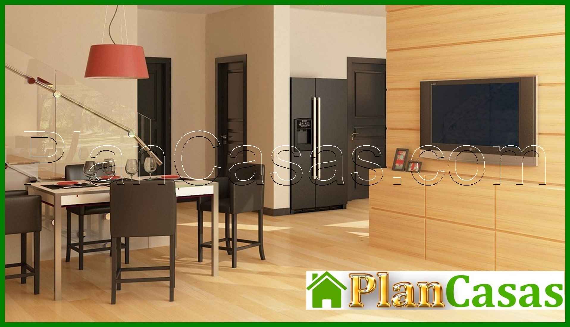 Galería de visualizaciones - Proyecto de una casa de dos plantas con garaje lateral