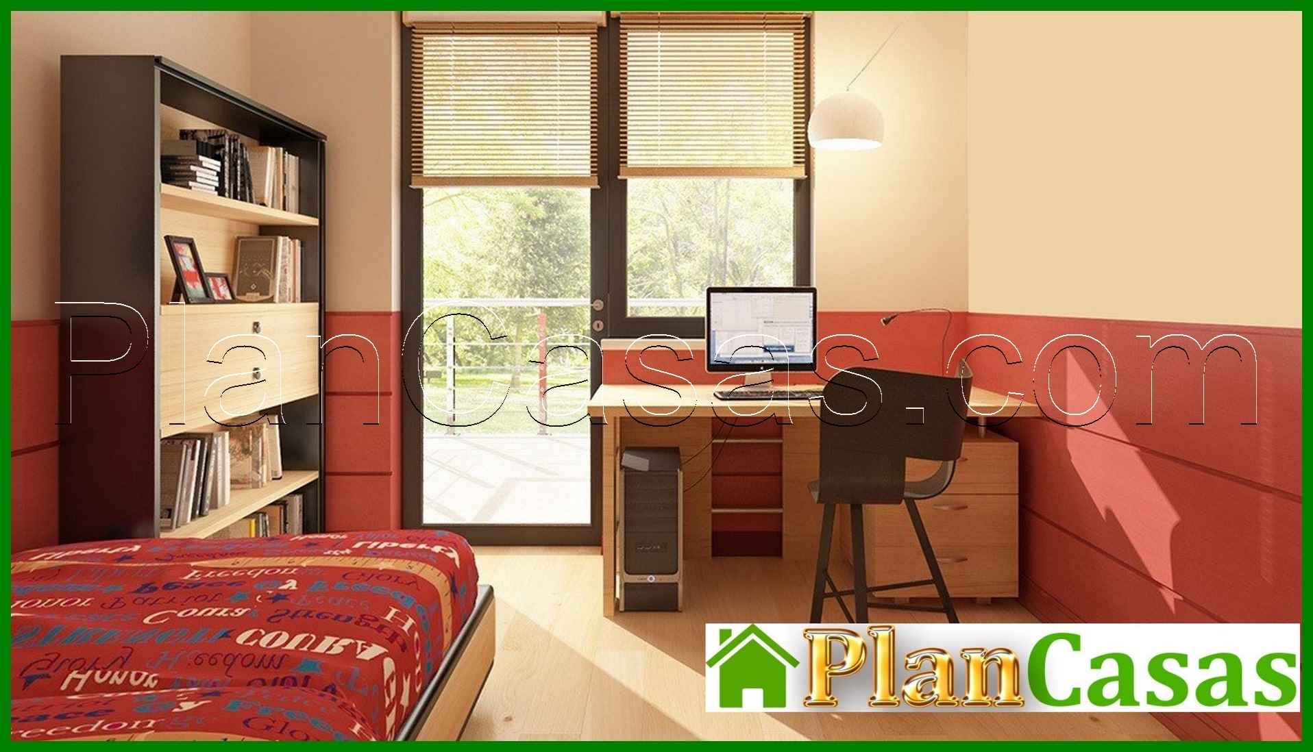 Galería de visualizaciones - Proyecto de una casa de dos plantas con garaje lateral