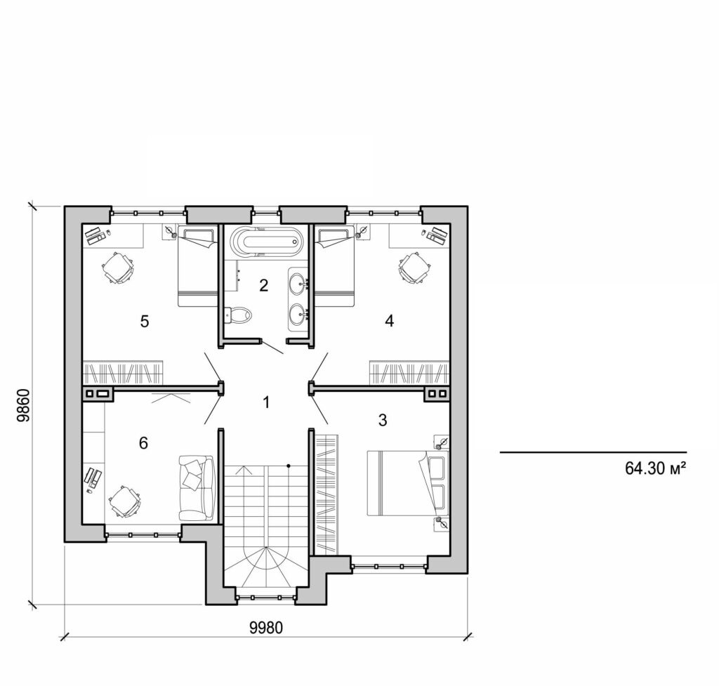 Visualization gallery - Two storey cottage