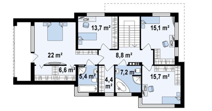 Galería de visualizaciones - Proyecto de una mansión de dos plantas, de estilo moderno
