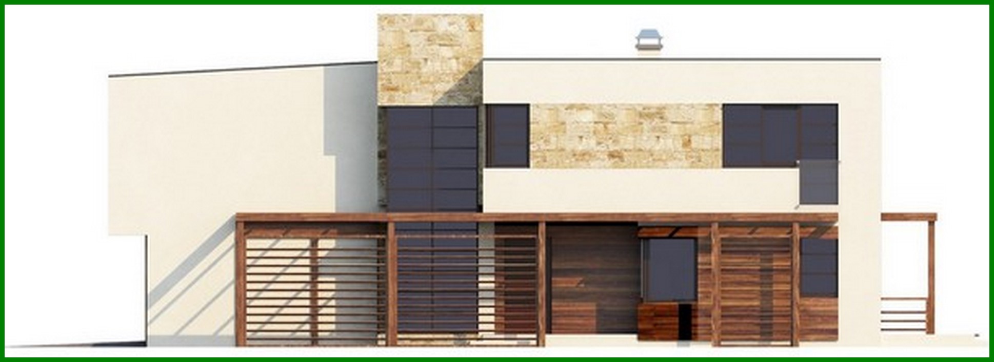 Galería de visualizaciones - Proyecto de una casa de campo moderna de dos plantas con garaje para dos coches