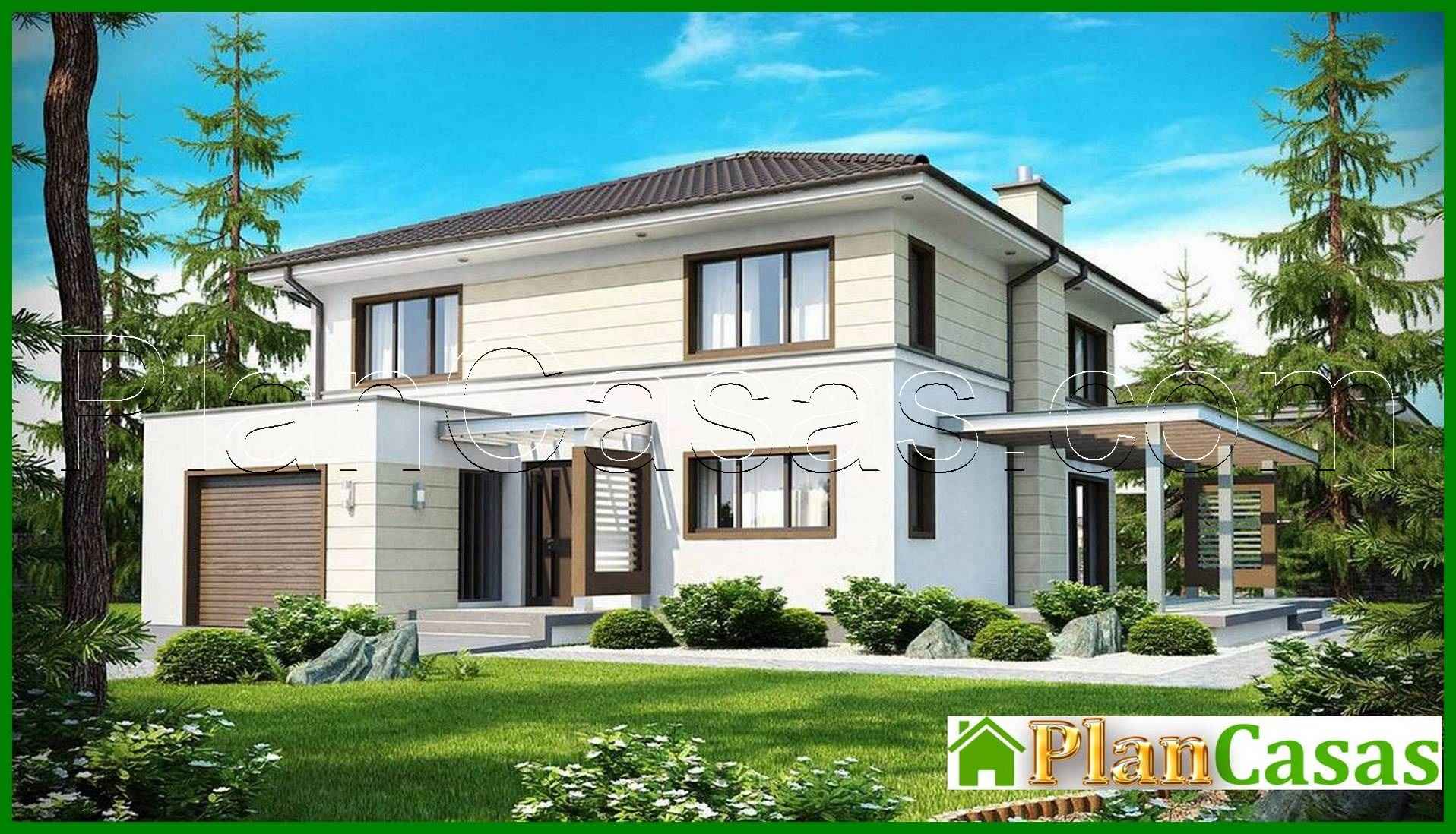 The project of a two-story cottage with a second light