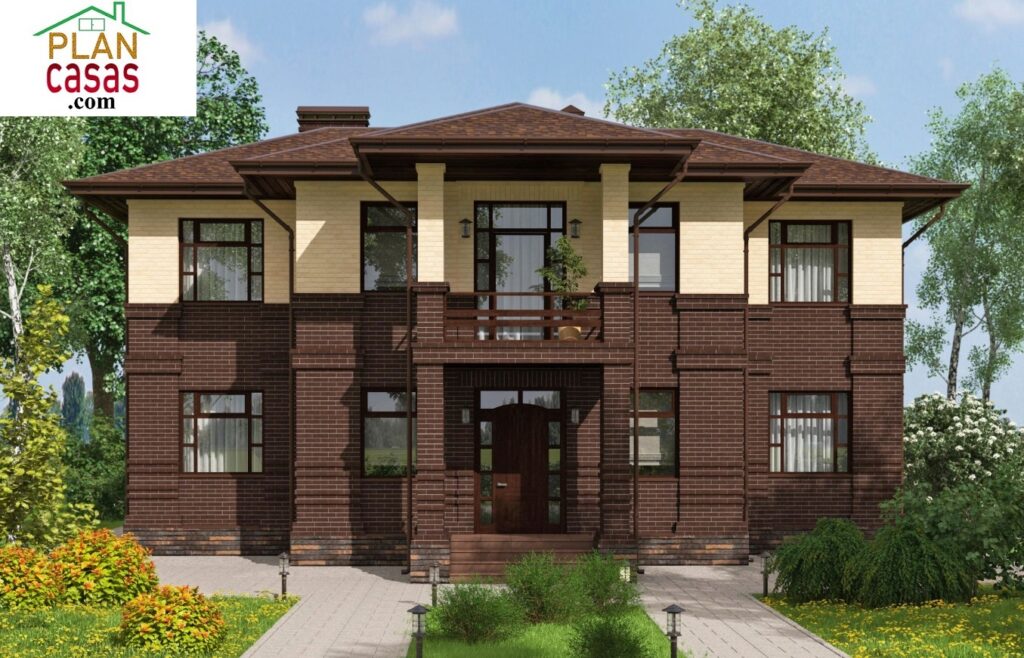 Casa de campo grande de dos plantas