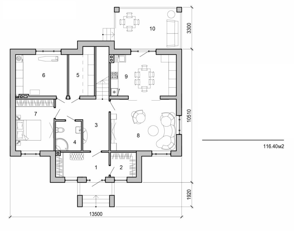 Galería de visualizaciones - Casa de campo grande de dos plantas